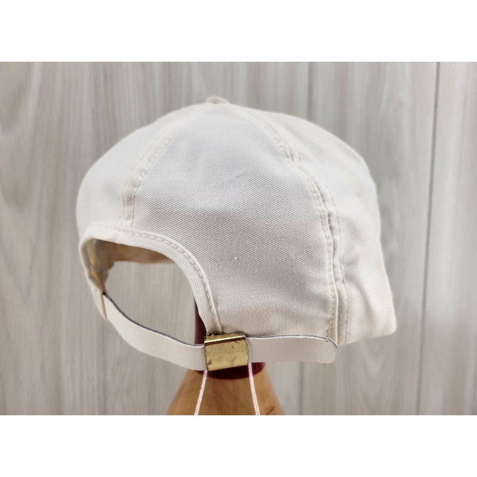 Vintage VINTAGE Genesis Trucker Hat Mens Adjustable Leather Strapback Made in the USA White Cap Size ONE SIZE - 5 Thumbnail