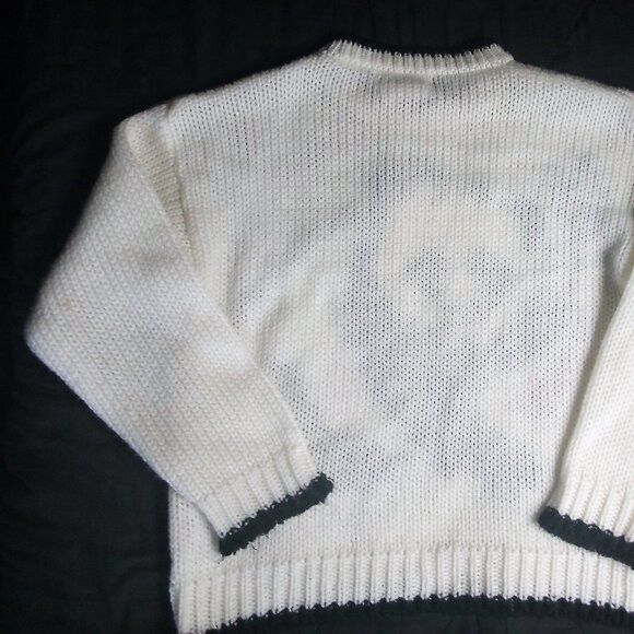 Vintage Evian 2 Big Panda Hand Knit Crewneck Sweater