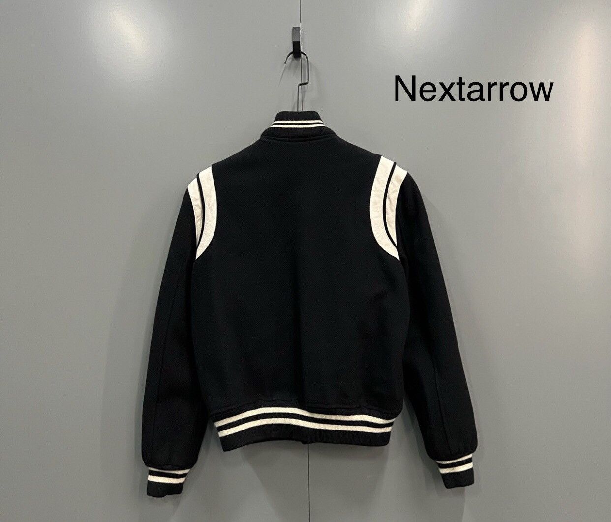Saint Laurent Paris Saint Laurent SLP black and white patchwork baseball jacket Size US S / EU 44-46 / 1 - 2 Thumbnail