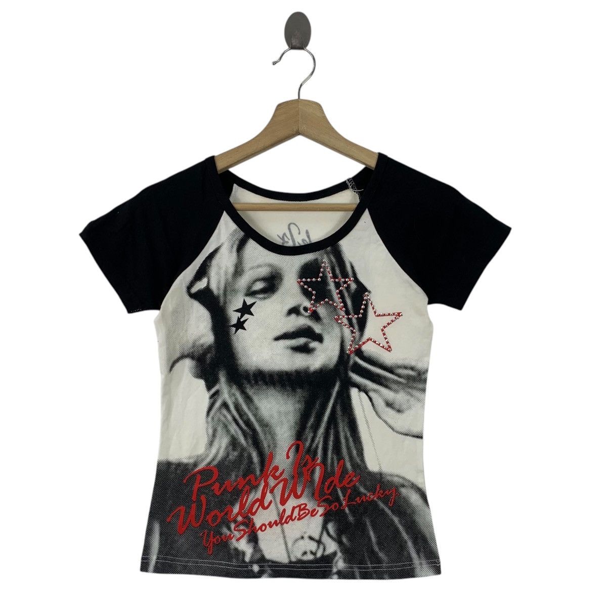 Swarovski PUNK WORLDWIDE SWAROVSKI Lucky Girl Star Tee Shirt Top Size XXS / US 00 / IT 34 - 1 Thumbnail