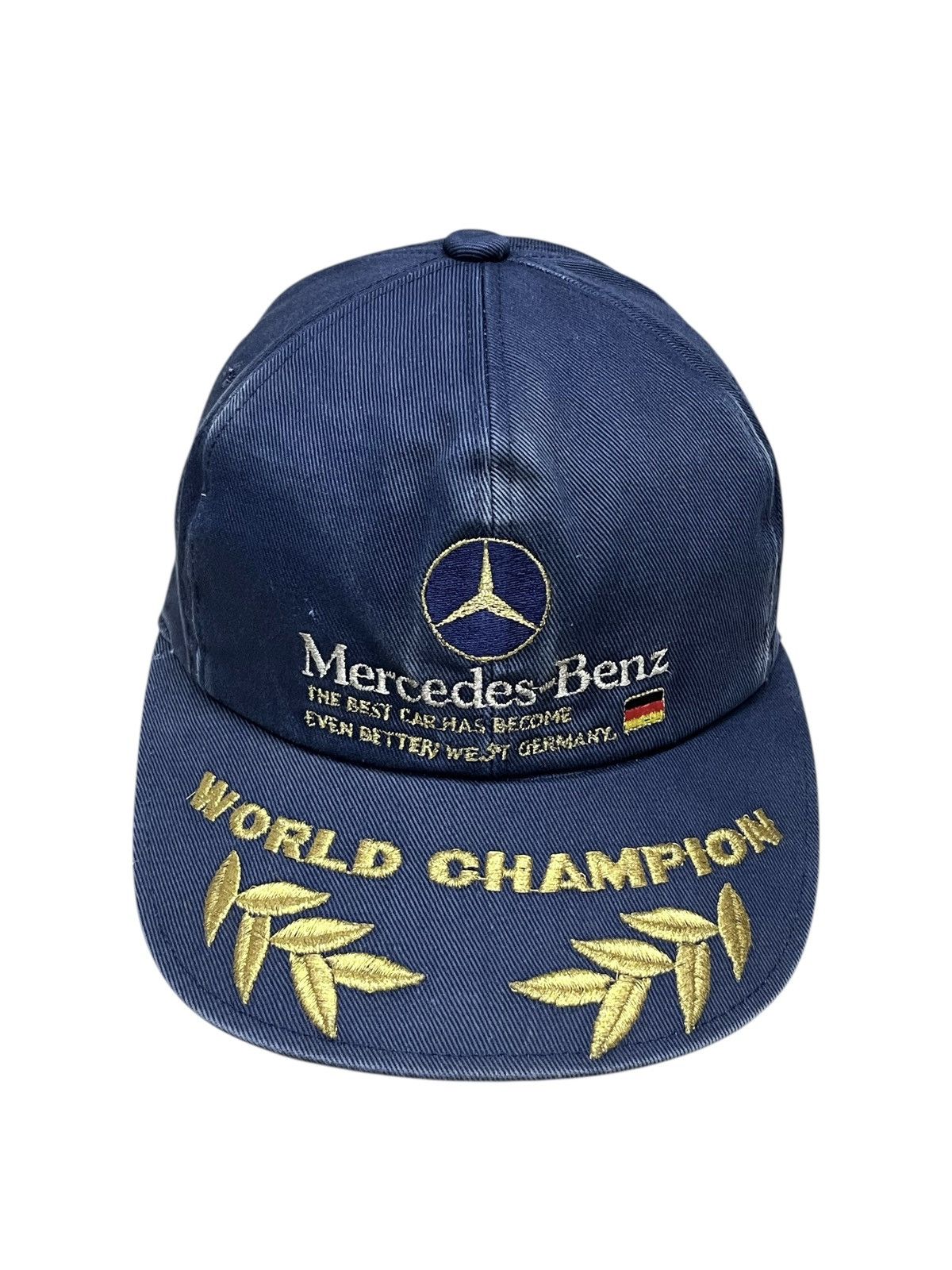 Champion RARE🔥VINTAGE 80’s MERCEDES-BENZ WORLD CHAMPION Yamatoyo Hat Size ONE SIZE - 2 Thumbnail