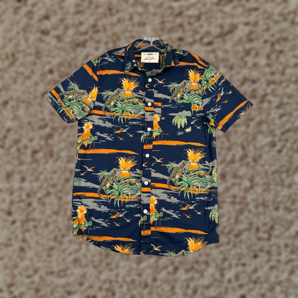 Vintage Urban Pipeline Hawaiian Shirt Men Small Blue Green Floral Button-Up 100% Cotton Size US S / EU 44-46 / 1 - 1 Thumbnail