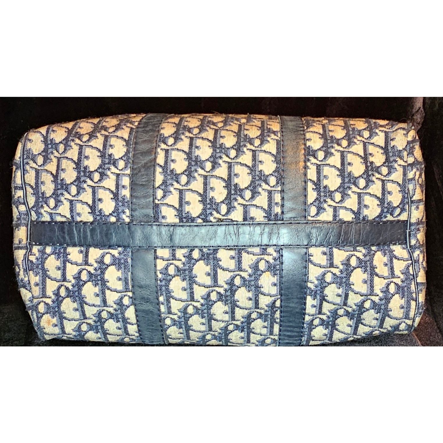 Dior Christian Dior Vintage Trotter Boston bag in navy blue Size ONE SIZE - 8 Thumbnail