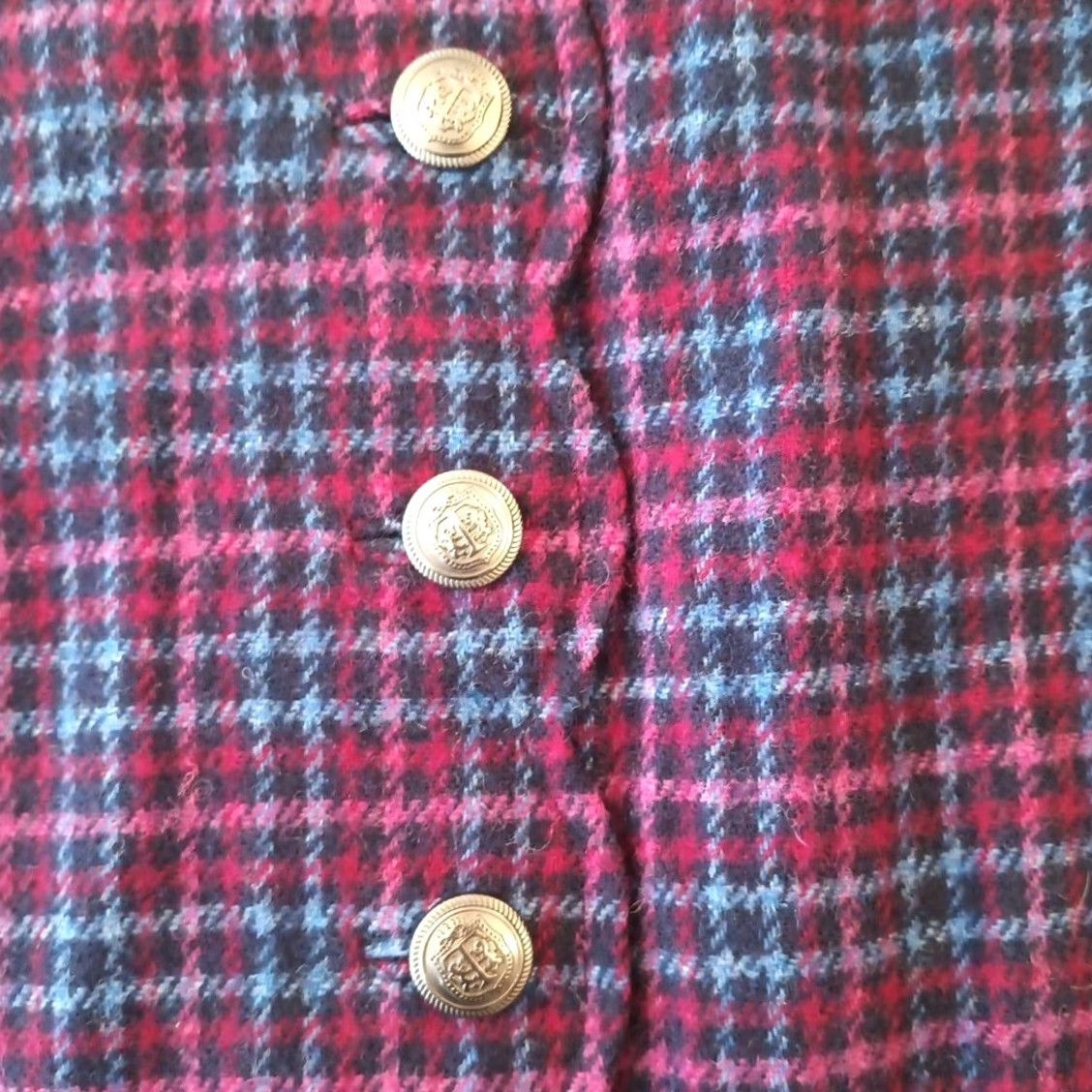 Talbots Talbots Skirt Petites 16P Purple Plaid Short Tweed Lined Button Accent Women Pencil (Dry Clean) Size 38" / US 16 / IT 52 - 5 Thumbnail
