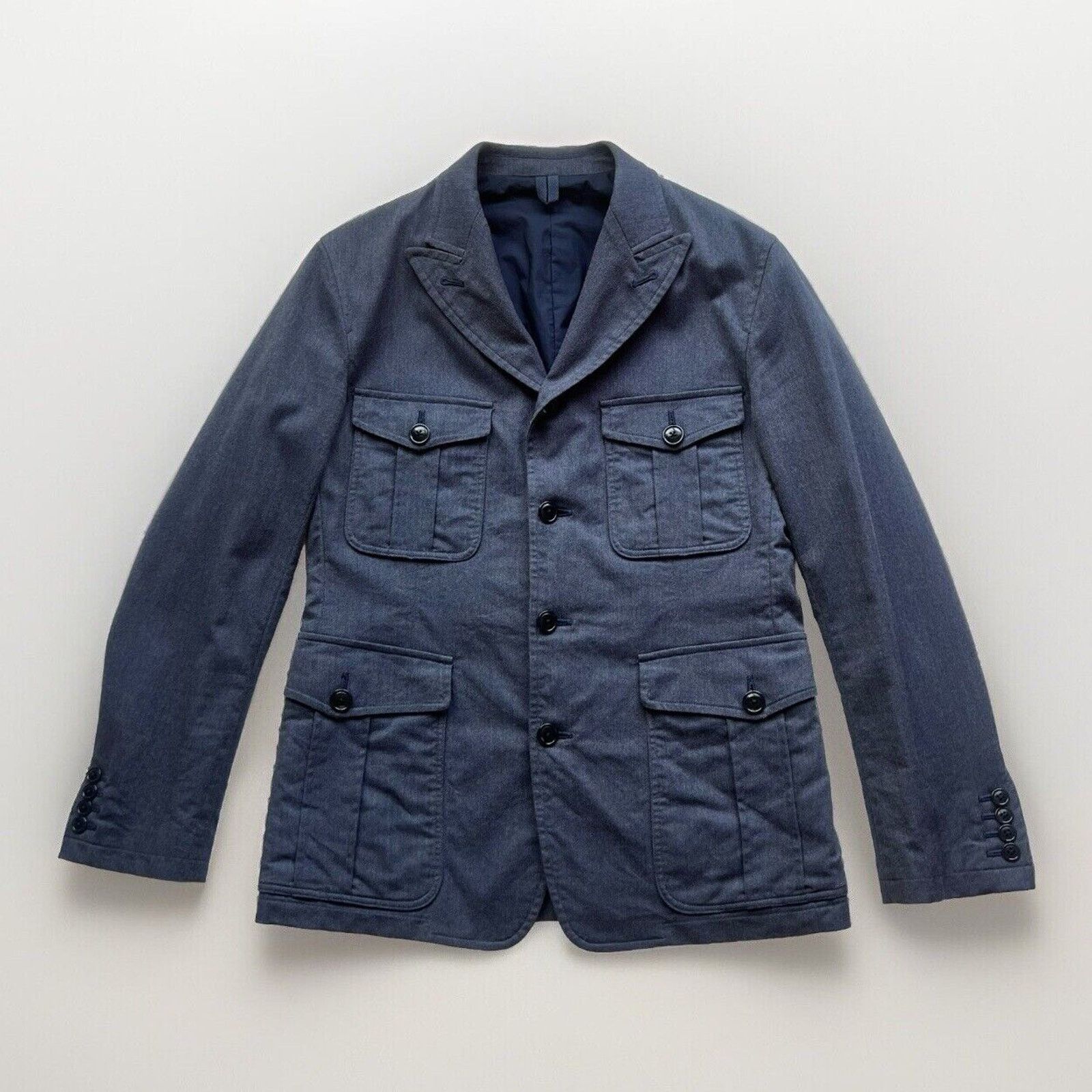Ts(S) TS(S) Japan Herringbone 4-Button Jacket Men’s 2/M Blazer EUC ...