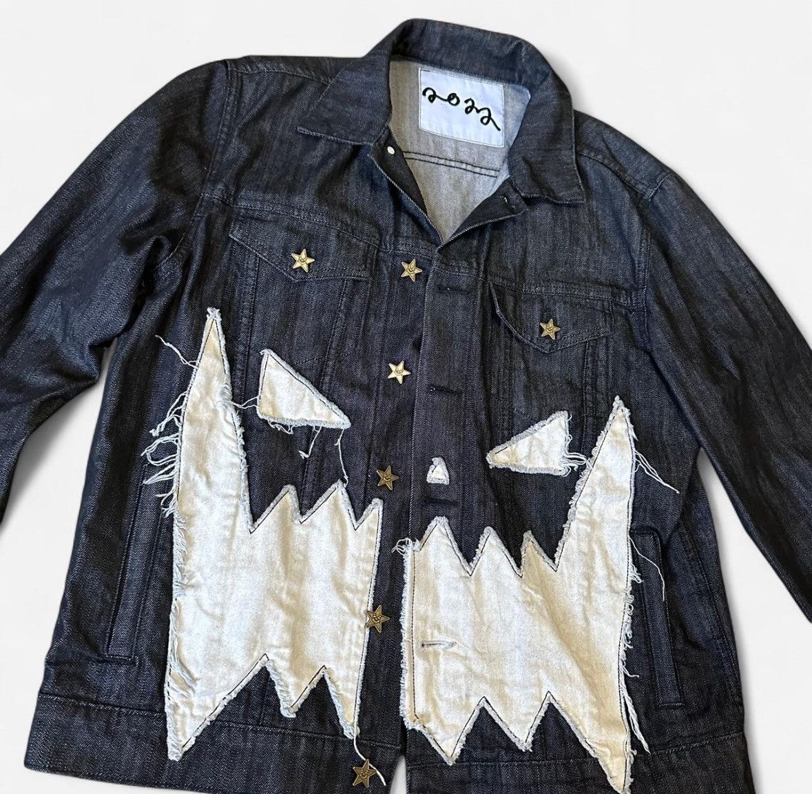 Asspizza 2022 ASSPIZZA black denim pumpkin face jacket Size US L / EU 52-54 / 3 - 2 Thumbnail
