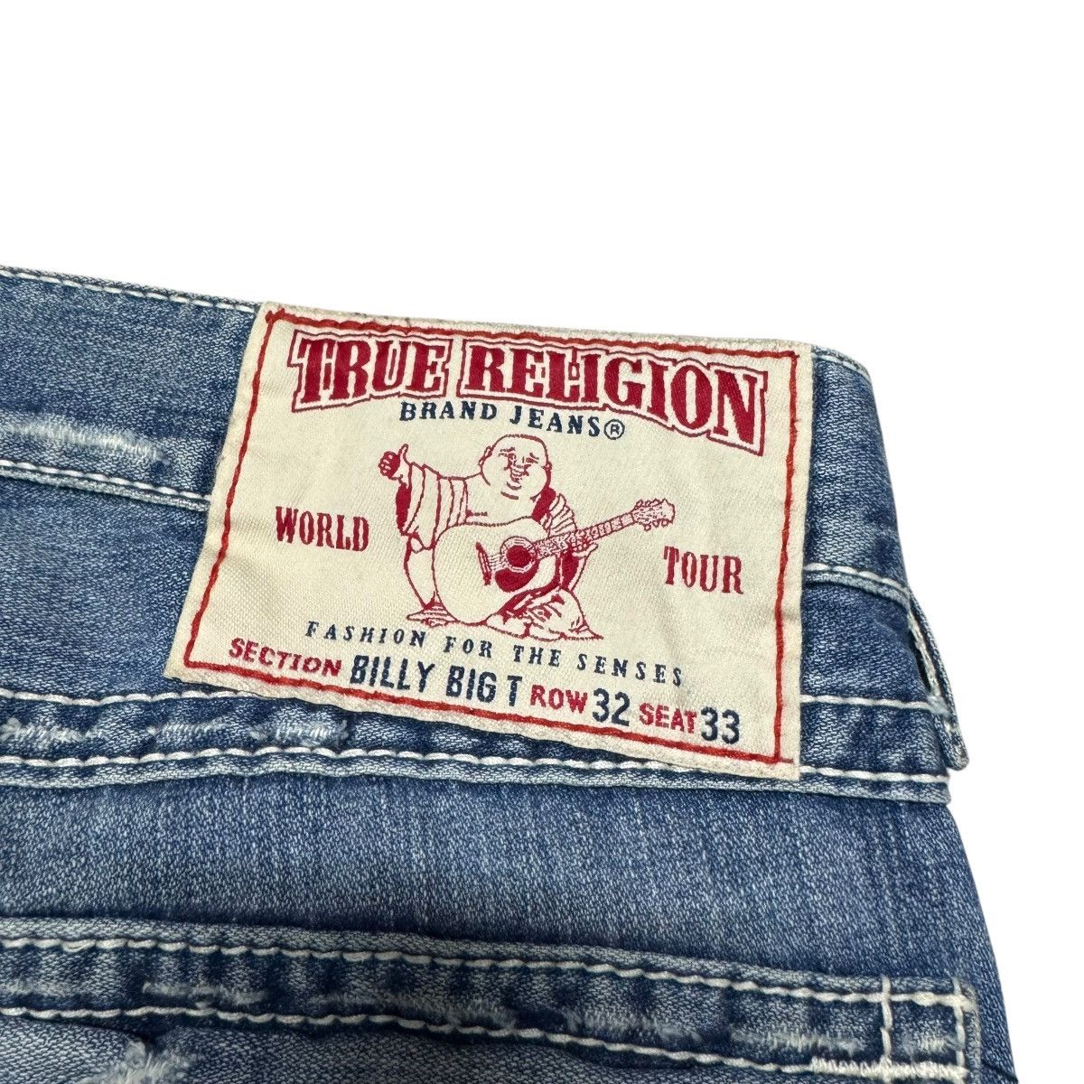 True Religion Vintage True Religion Denim Flare Jeans Distressed Size US 33 - 13 Thumbnail