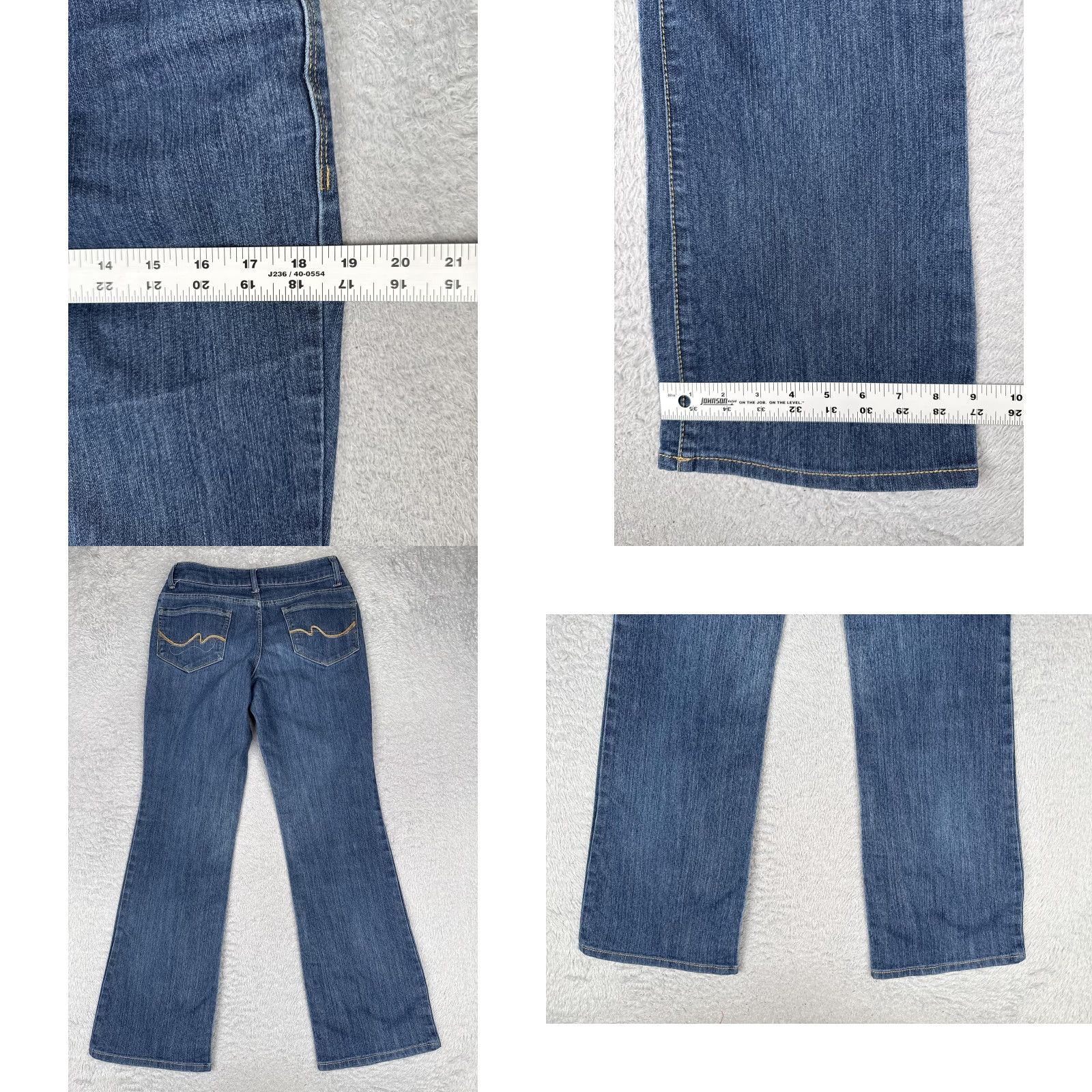 Faded Glory Faded Glory Jeans Womens 8 Bootcut 28x31 Blue Medium Wash Mid Rise Stretch 5-Pocket Denim Shirt? Size 30" / US 8 / IT 44 - 9 Thumbnail