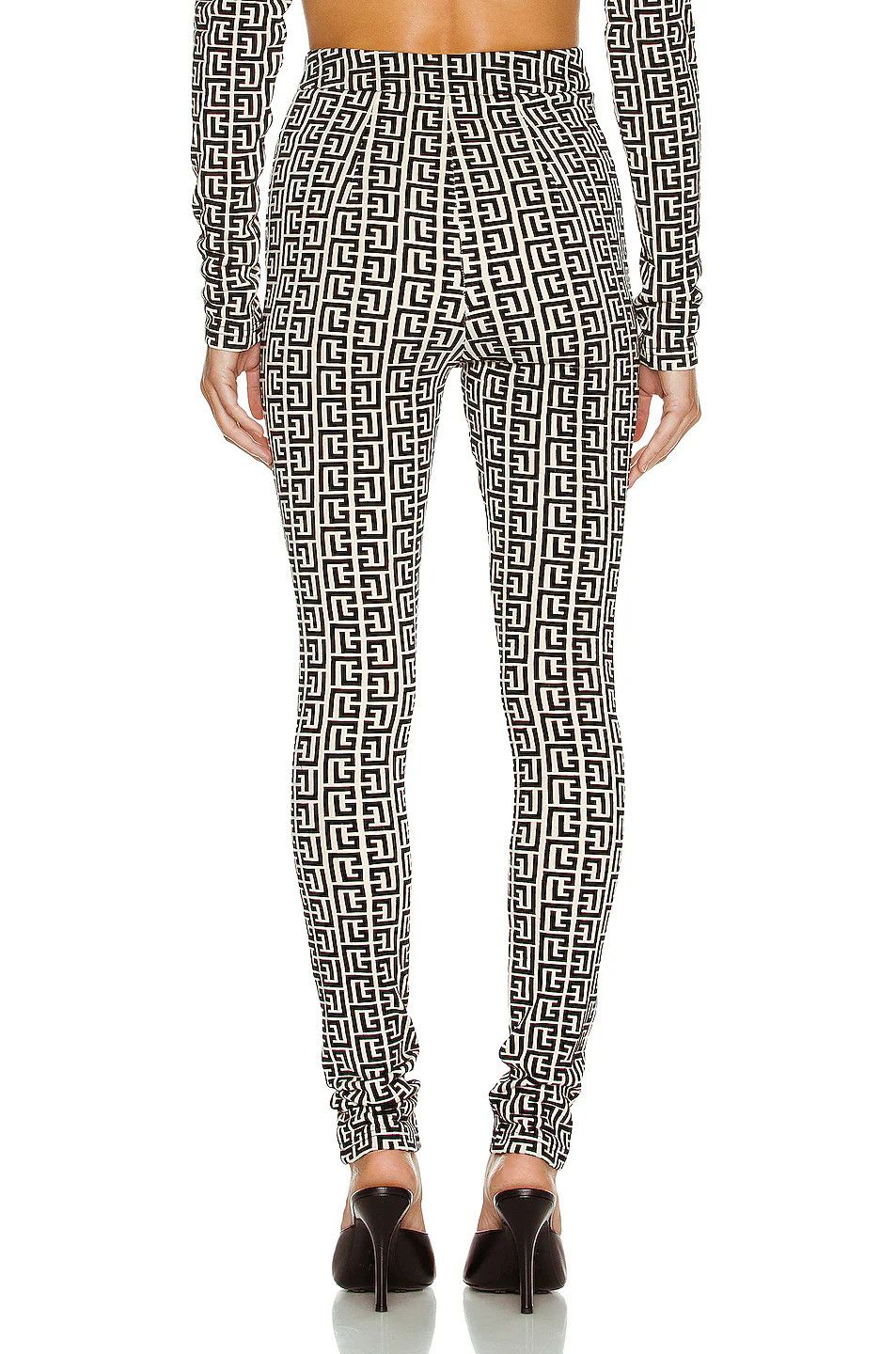 Balmain o1y0625 Lagging in Black/White Size 26" / US 2 / IT 38 - 3 Thumbnail