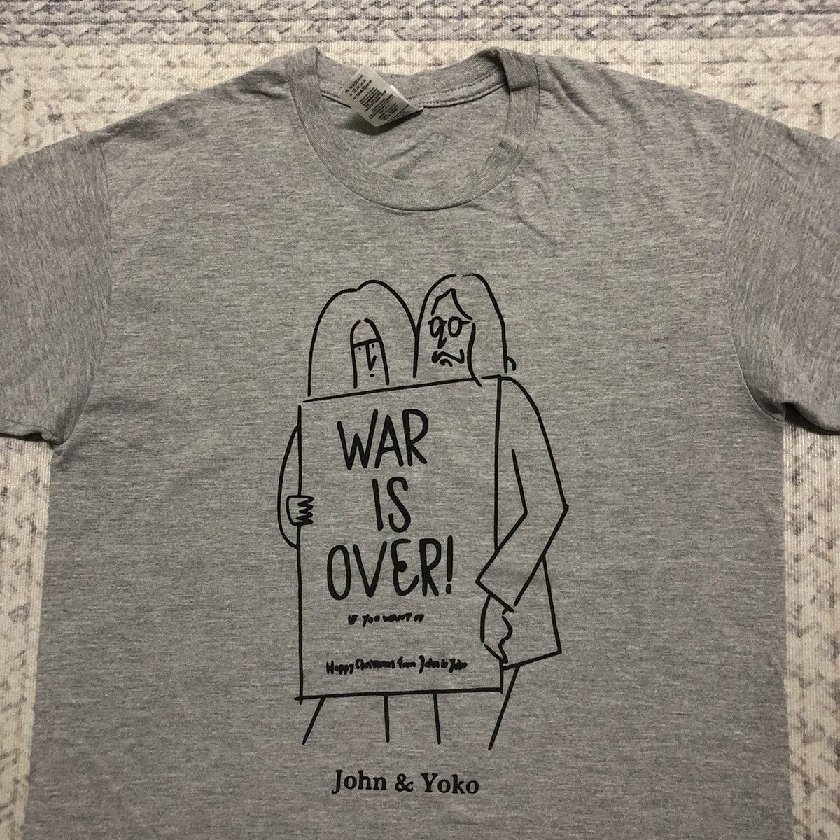 Band Tees × Vintage Rare Y2K John Lennon & Yoko Ono ‘War is Over’ Tees Size US XS / EU 42 / 0 - 2 Thumbnail