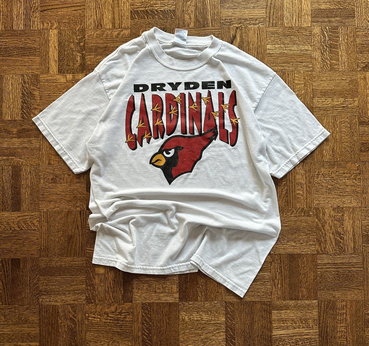 Vintage Vintage Y2K Dryden Cardinals Barbed Wire Graphic Tee Size US L / EU 52-54 / 3 - 1 Thumbnail