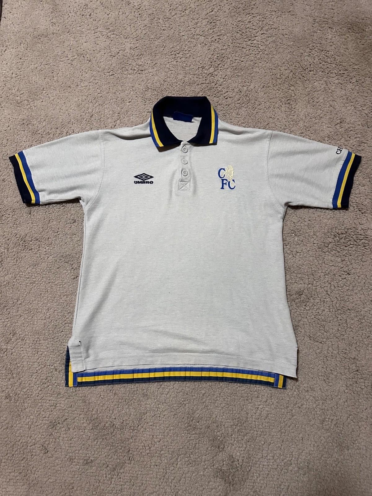 Umbro Vintage Chelsea 1998-2000 Soccer Polo Shirt Football Jersey Size US M / EU 48-50 / 2 - 1 Thumbnail