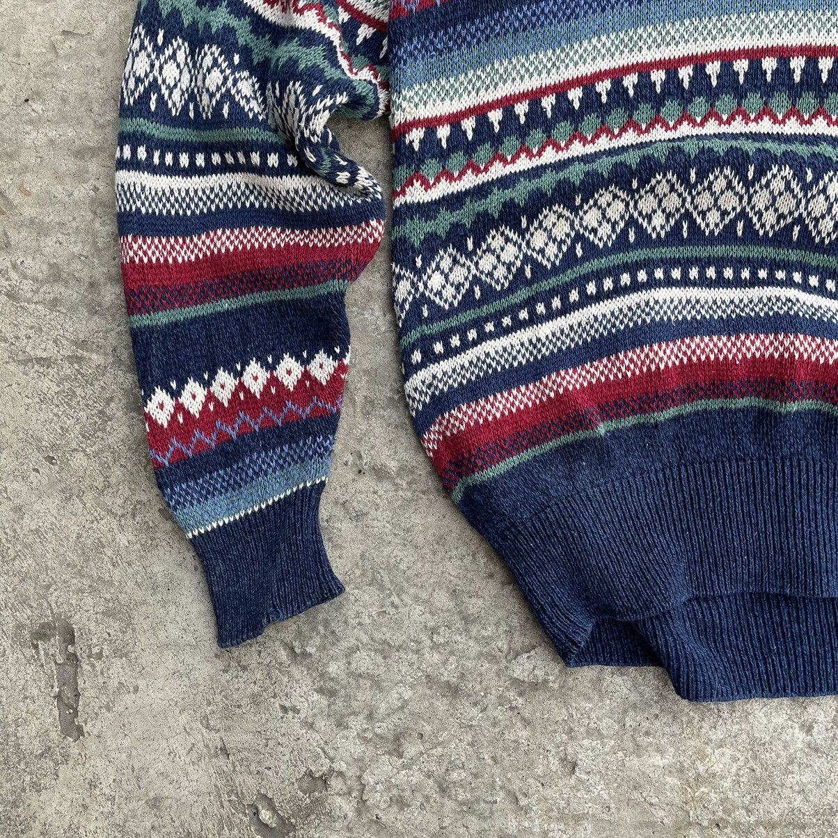 Vintage Vintage Knit Sweater Zip 1/4 Abstract Logo Norway Style USA Size US XL / EU 56 / 4 - 3 Thumbnail
