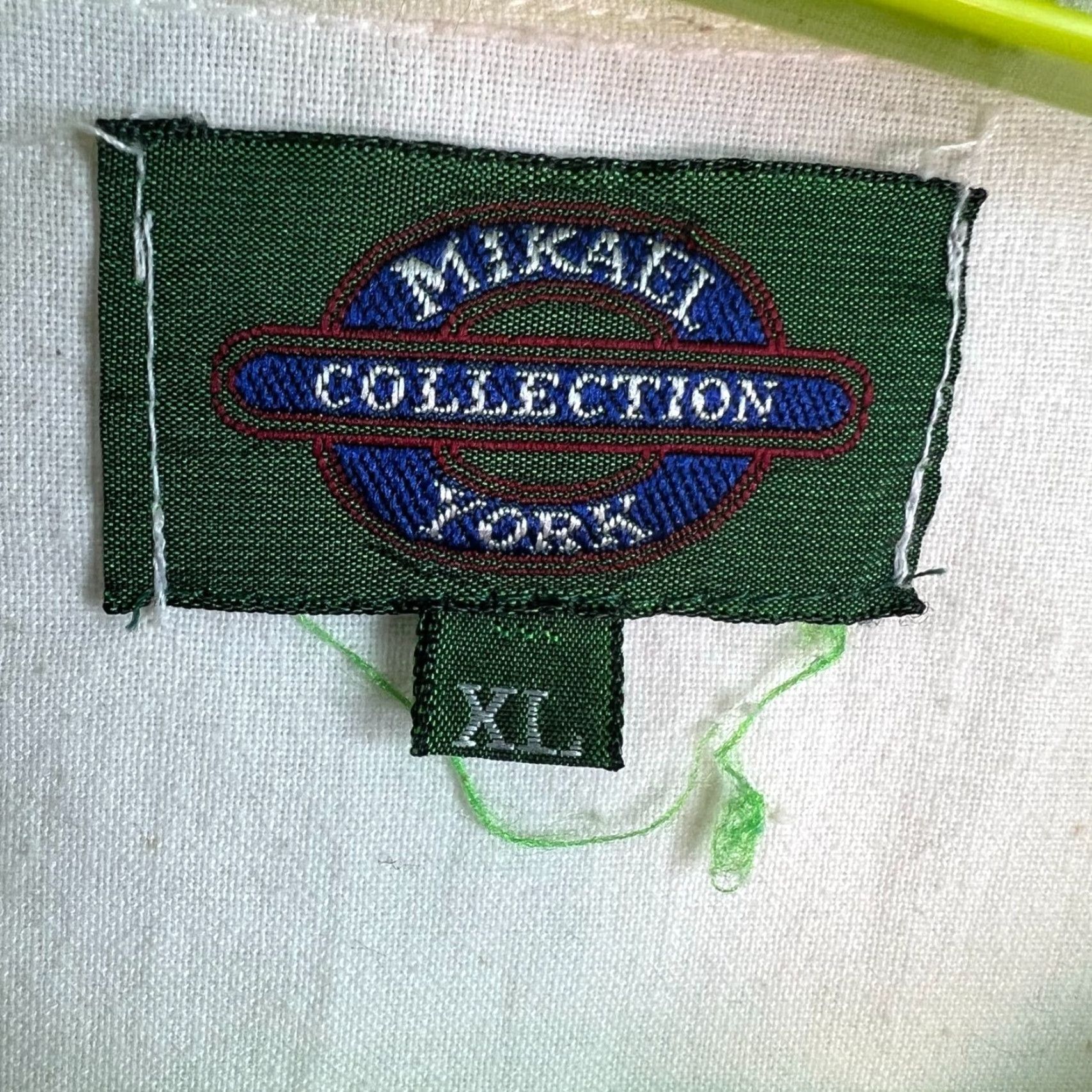 Vintage VINTAGE Mikael Aghal Polo Shirt Shirt Adult XL White Blue Striped Pocket 90s Mens Polo Size US XL / EU 56 / 4 - 5 Thumbnail