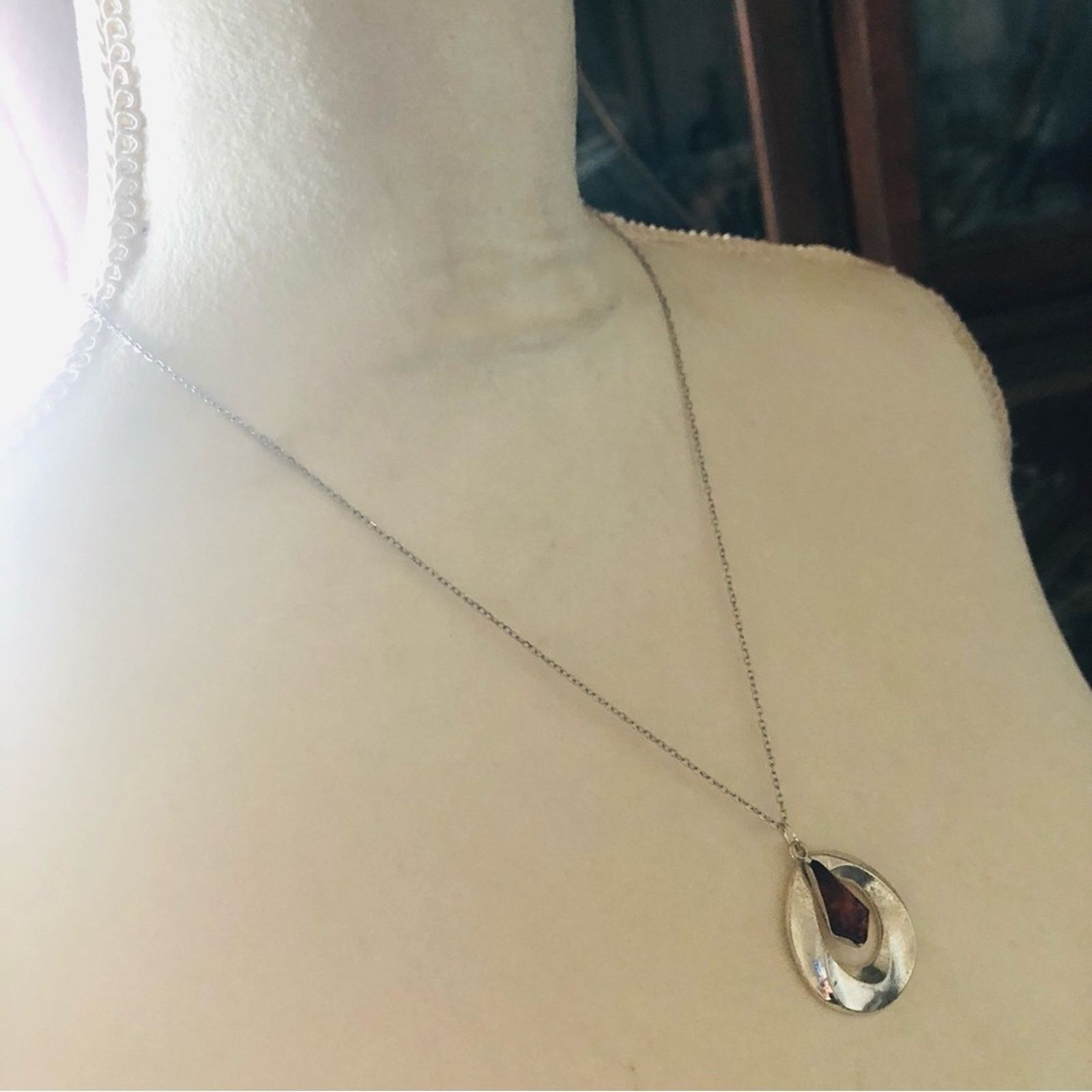 Handmade Handcrafted repurpose genuine amber 925 necklace Size ONE SIZE - 4 Thumbnail