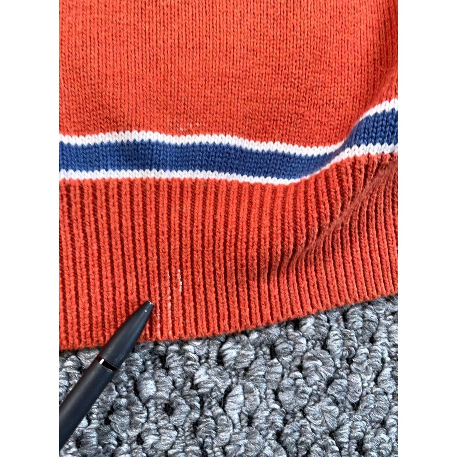 Nautica VINTAGE Nautica Sweater Men XL Orange Striped 100% Cotton Knit Crewneck Y2K VTG MENS Sweater Pullover Crew Neck Raglan? Size US XL / EU 56 / 4 - 4 Thumbnail
