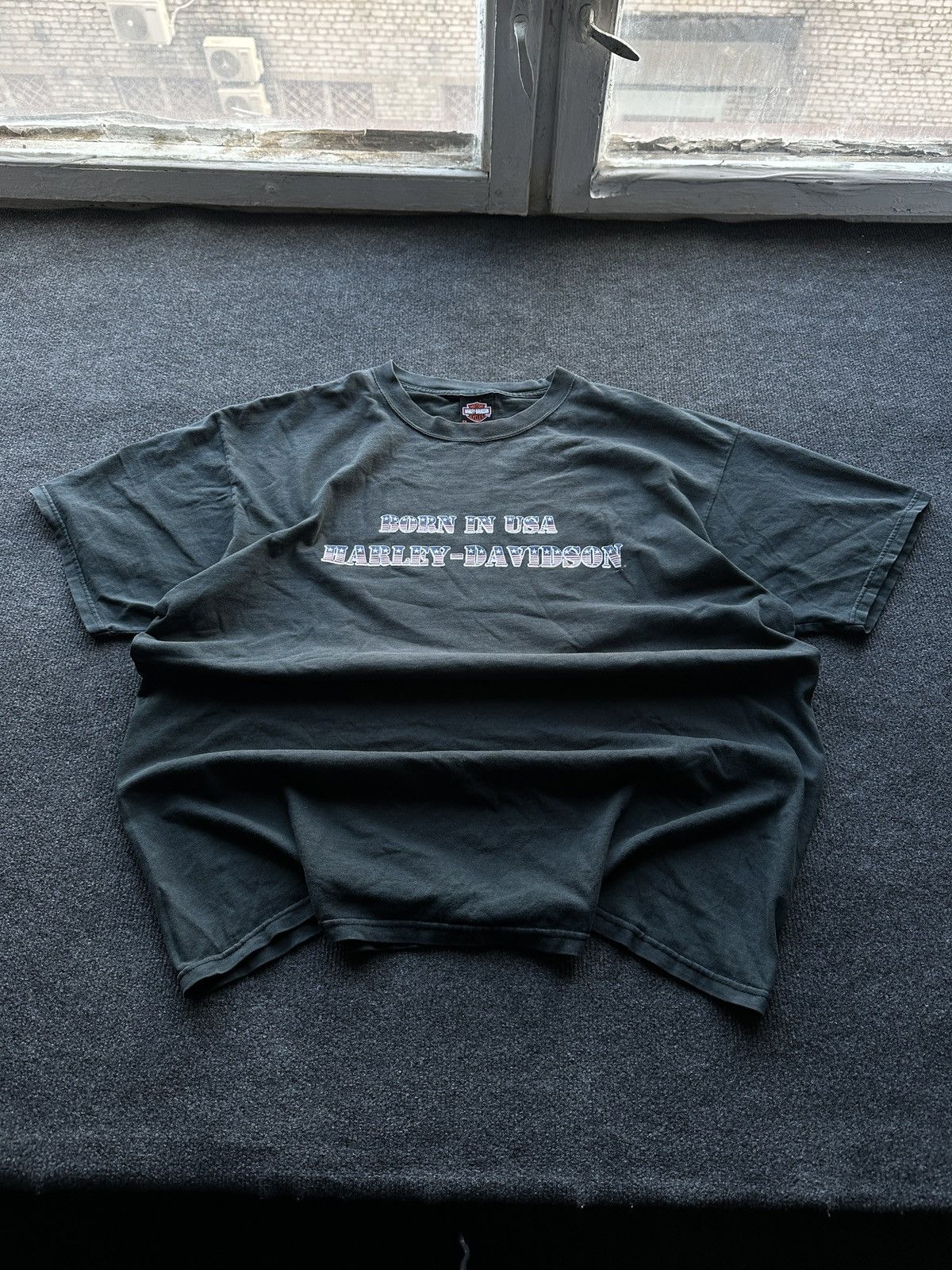 Harley Davidson 🚨VNTG HARLEY DAVIDSON 00s MEN TEE RARE BIG LOGO FADED Size US XXL / EU 58 / 5 - 1 Thumbnail
