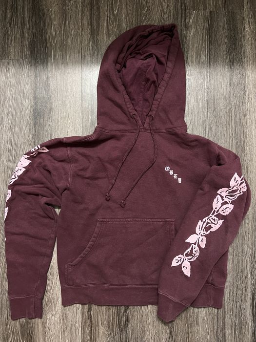 Obey olde outlet rose maroon hoodie