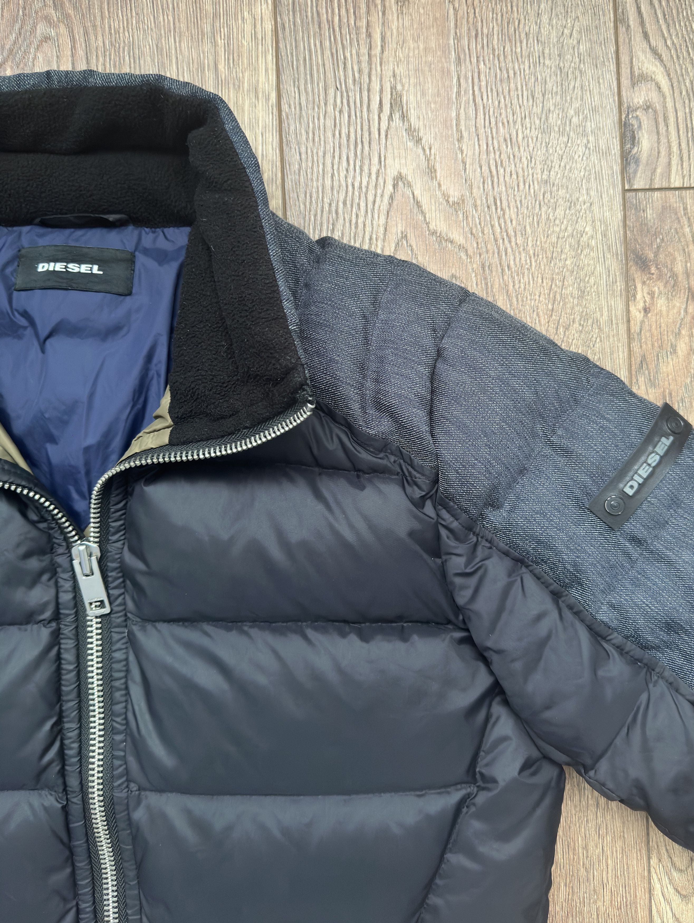 Diesel Diesel Down Puffer Jacket Black Gray Size S-M Casual Clothin Size US M / EU 48-50 / 2 - 5 Thumbnail