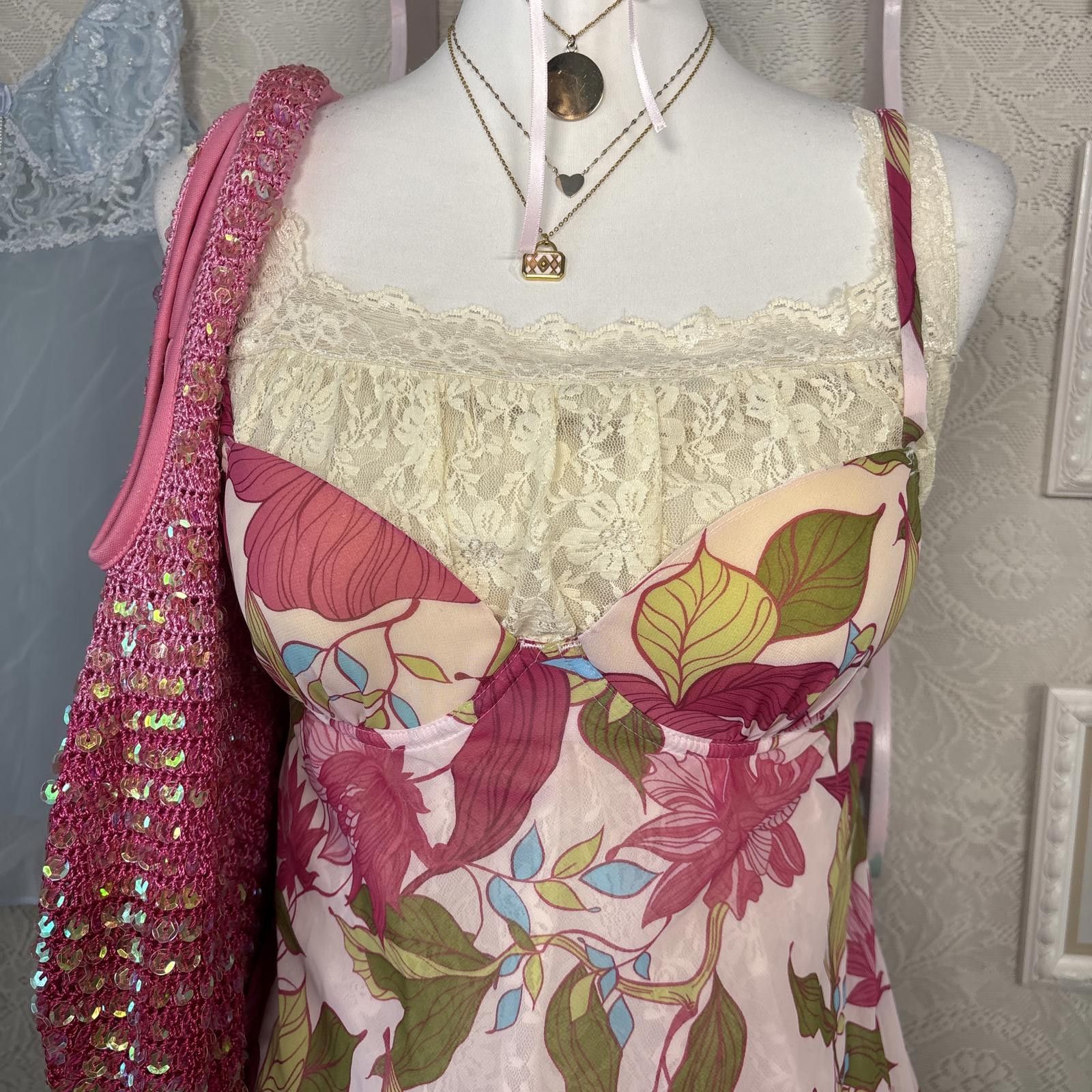 Other y2k floral valentines slip dress Size S / US 4 / IT 40 - 4 Thumbnail