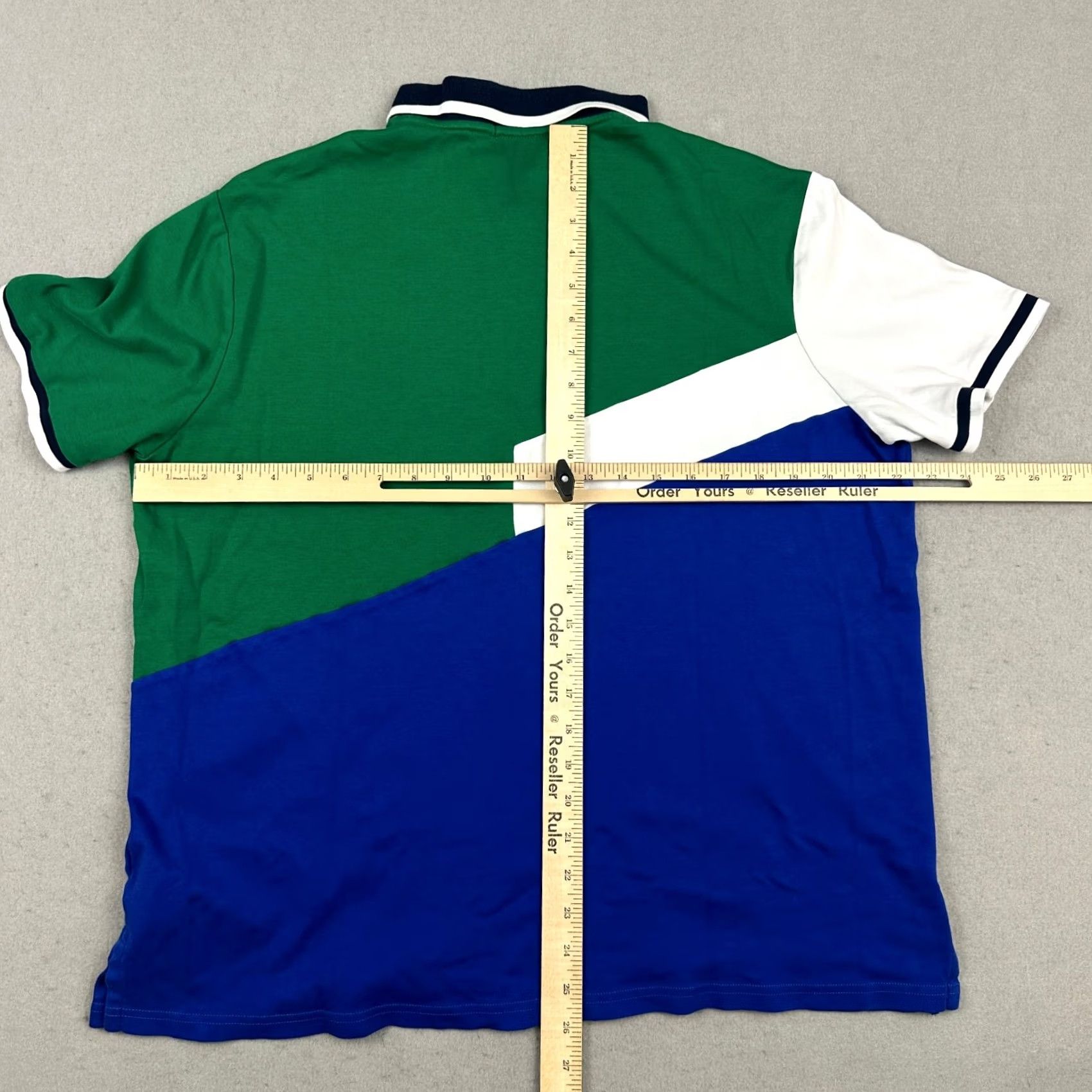Polo Ralph Lauren Polo Ralph Lauren Polo Men L Green Blue Colorblock Short Sleeve Classic Fit Shirt Size US L / EU 52-54 / 3 - 5 Thumbnail