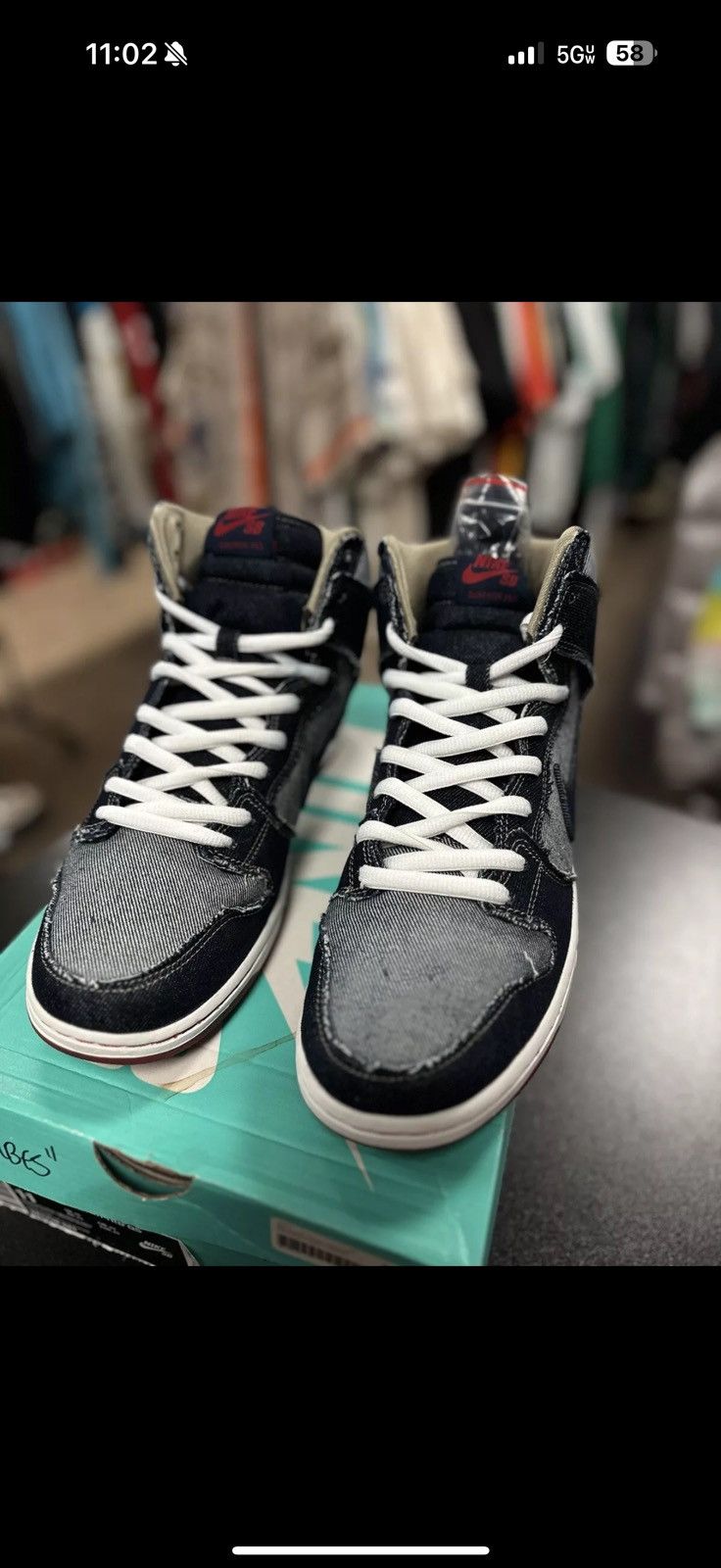 Nike Size 11 - Nike Reese Forbes x SB Dunk High Denim (881758-441 Size US 11 / EU 44 - 9 Thumbnail