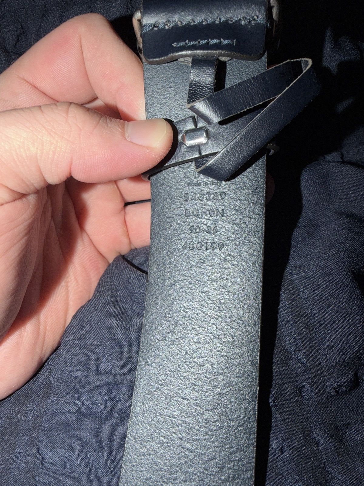 Gucci Gucci belt silver emblem Size 32 - 2 Thumbnail