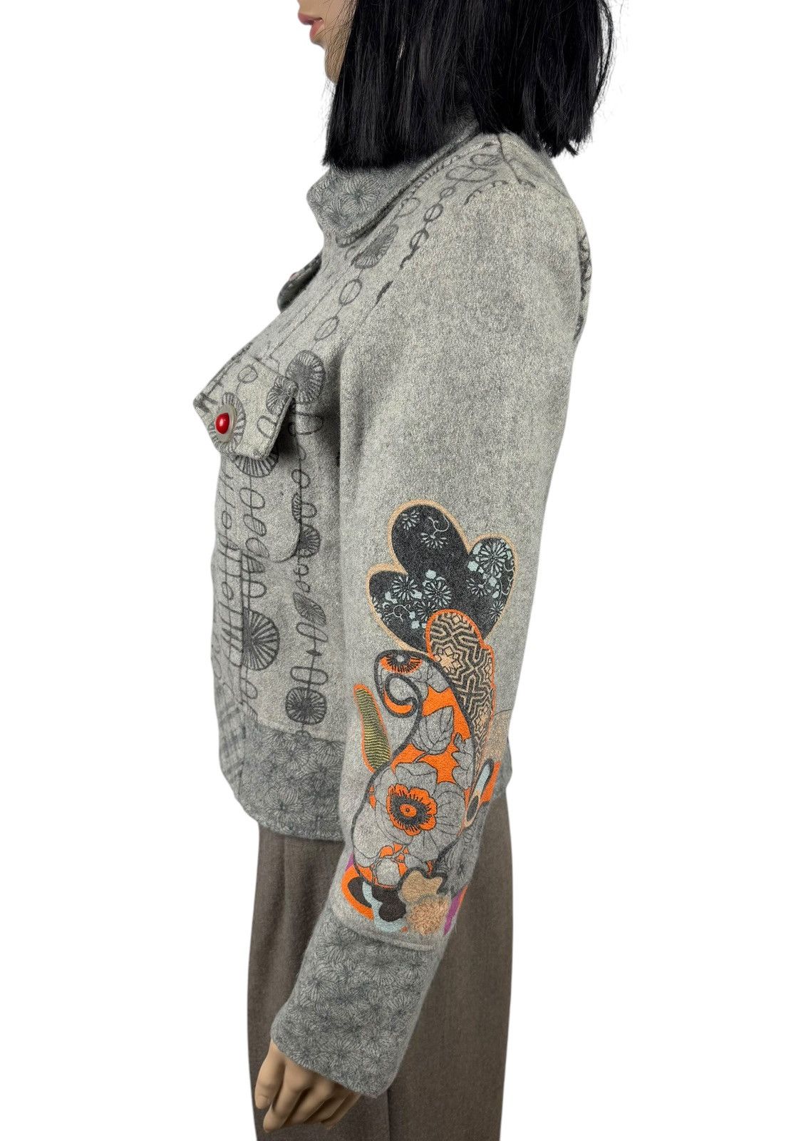 Designer Savage Culture Wool-Nylon Printed Jacket Full-Zip size M Size M / US 6-8 / IT 42-44 - 8 Thumbnail