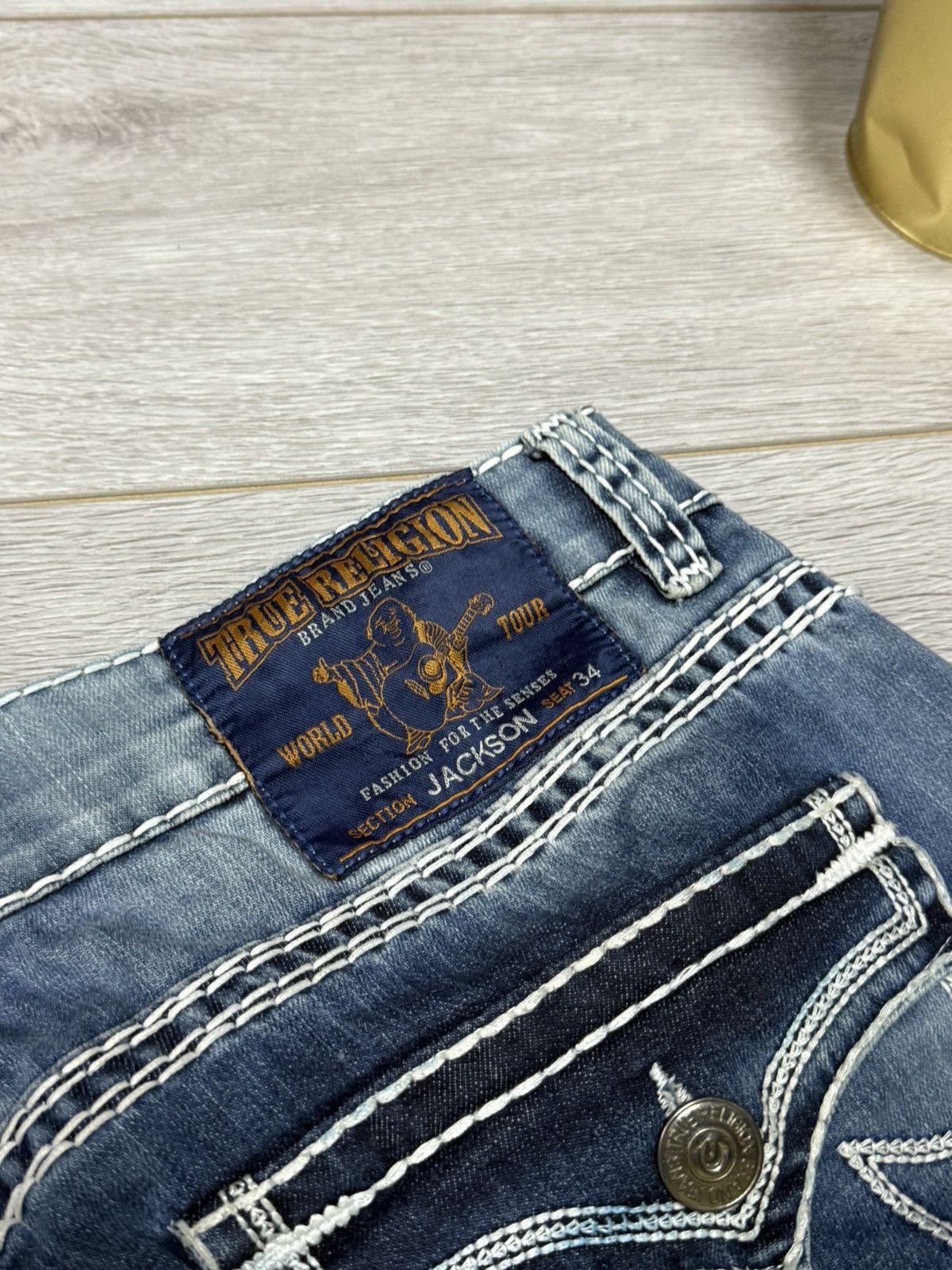 True Religion True Religion horse shoe stitched USA jackson distress jeans Size US 38 / EU 54 - 6 Thumbnail