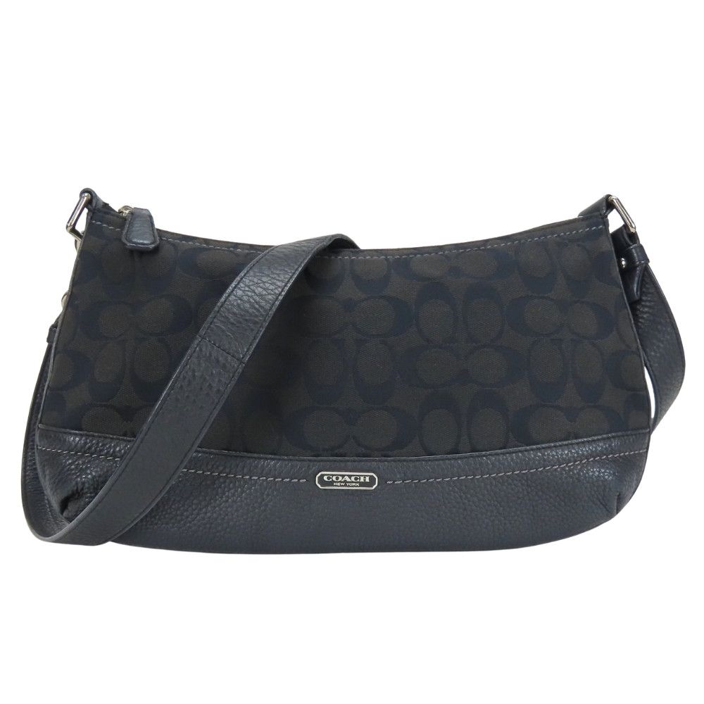 Coach COACH Signature Canvas Leather Shoulder Bag Textile Shoulder Bag F24028 DUTY FREE for USA