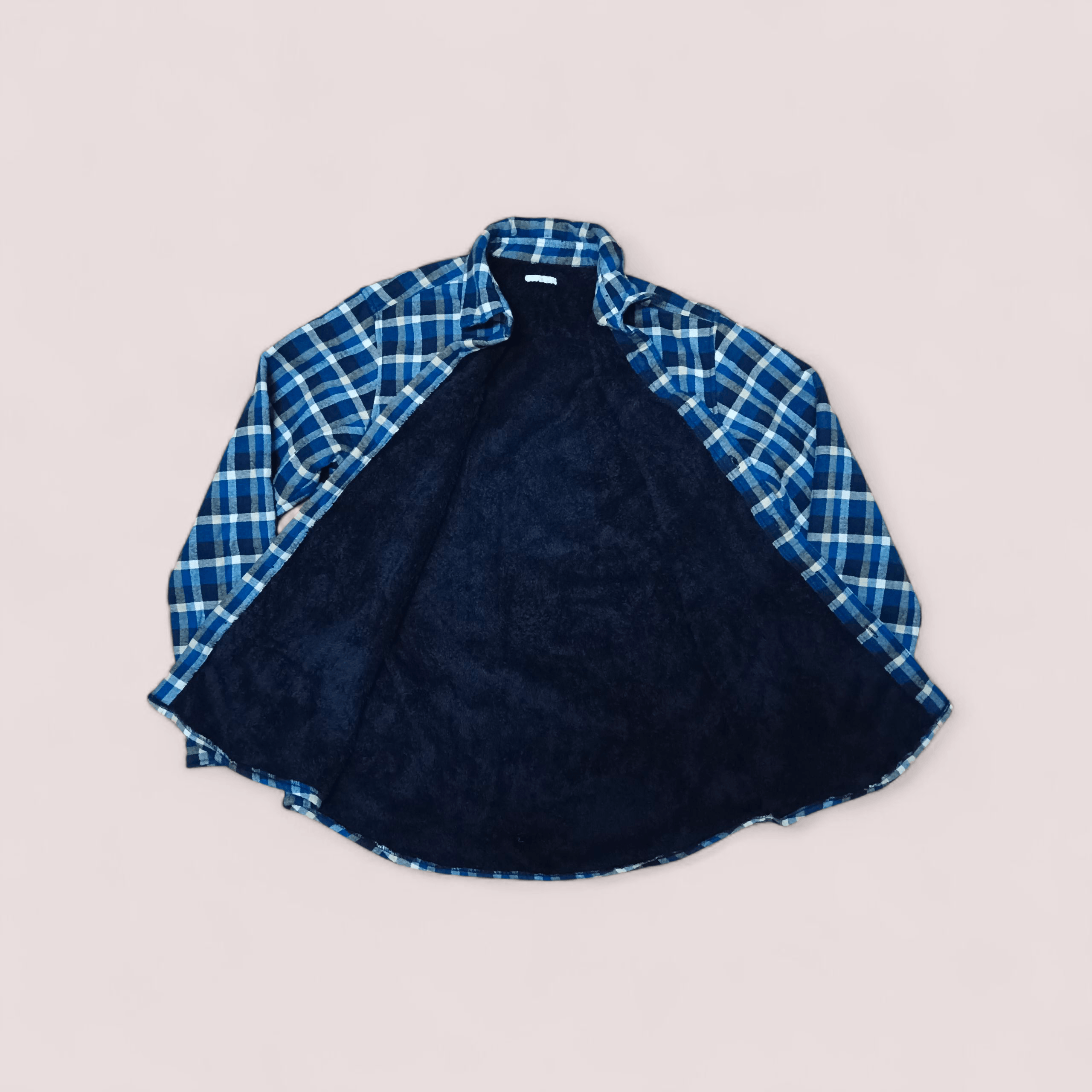 Flannel GU Blue Check Flannel Jacket With Fleece Lining Size US M / EU 48-50 / 2 - 5 Thumbnail