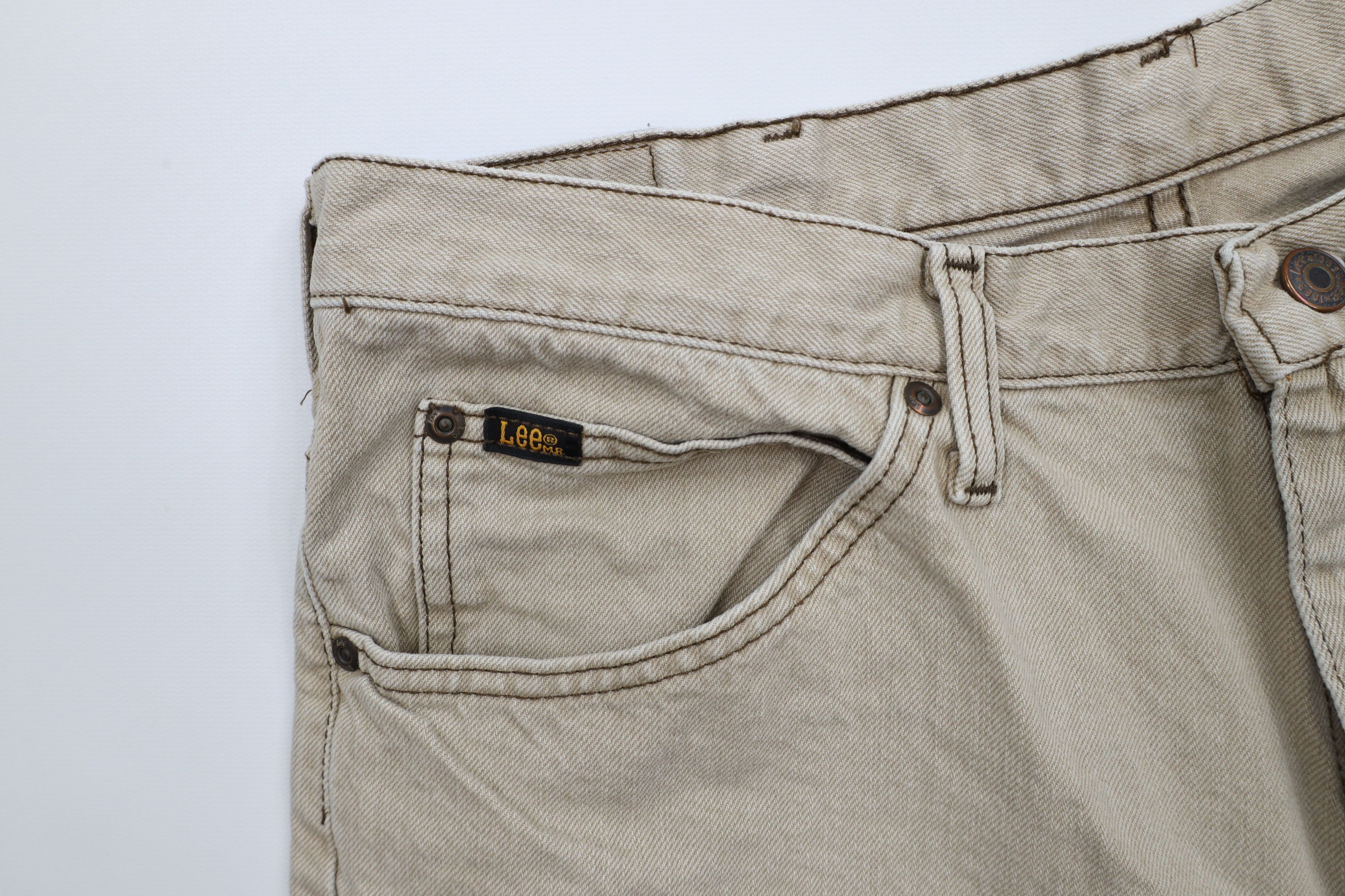 Vintage Vintage 90s Streetwear Denim Jean Shorts Jorts Beige Cotton Size US 34 / EU 50 - 5 Thumbnail