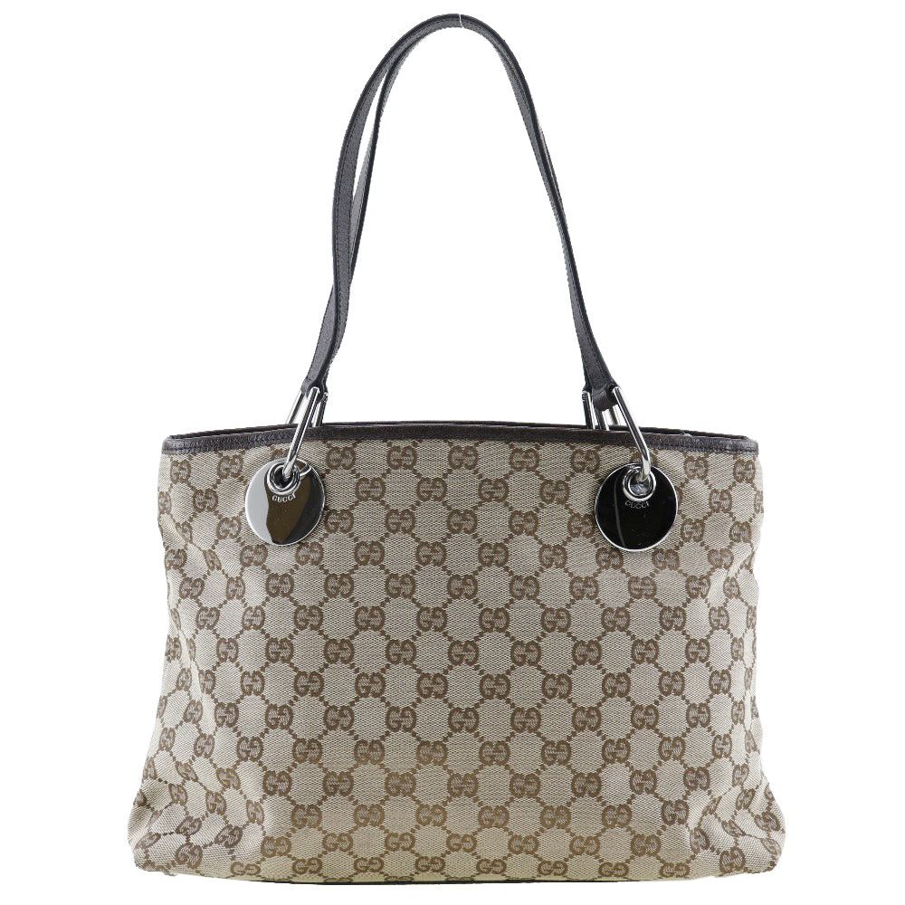 Gucci Gg Canvas Brown Canvas Tote Bag (Pre-Owned) Size ONE SIZE - 1 Thumbnail
