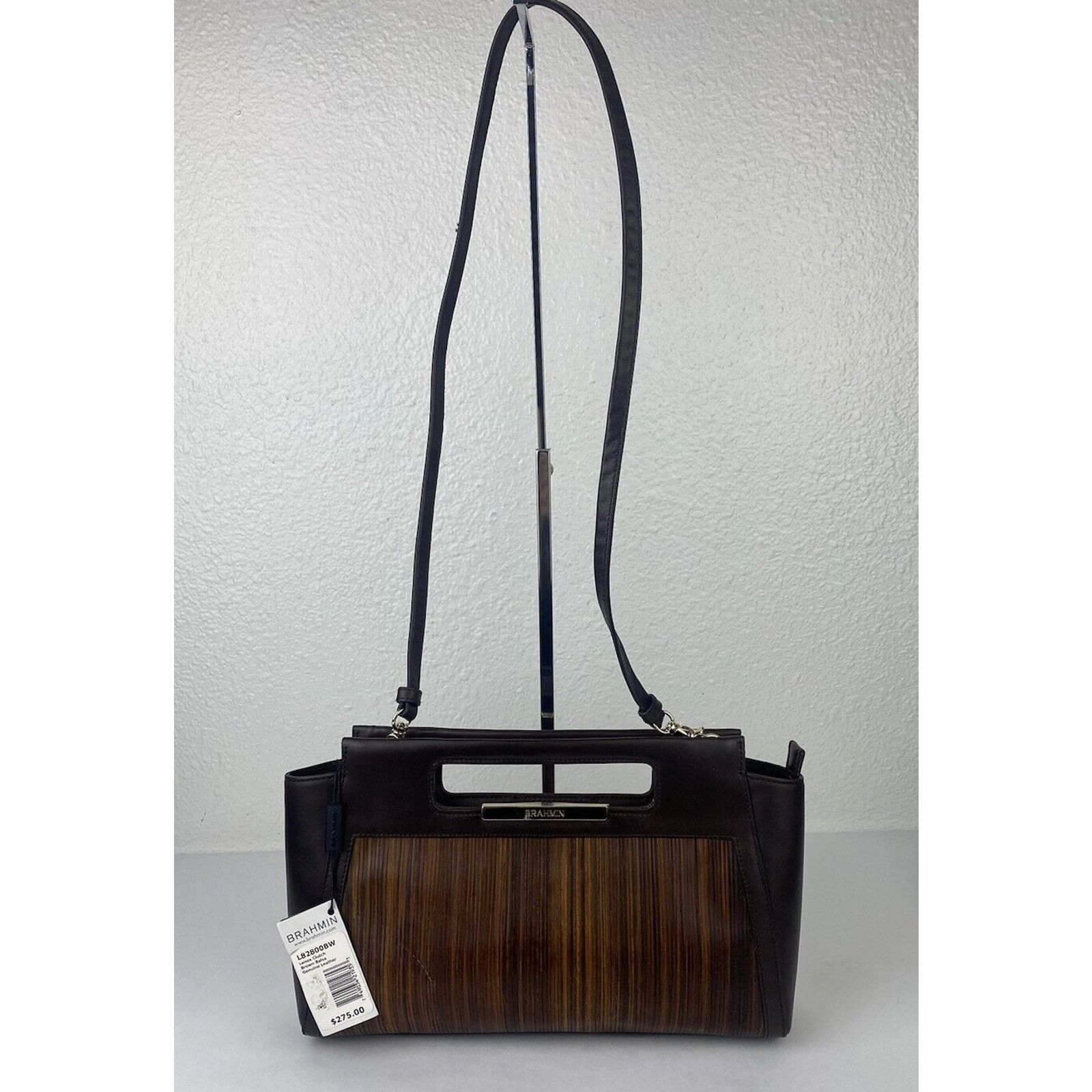 BRAHMIN NWT Brahmin Lenox Brown Balsa Textured Leather Clutch Purse Size ONE SIZE - 12 Thumbnail