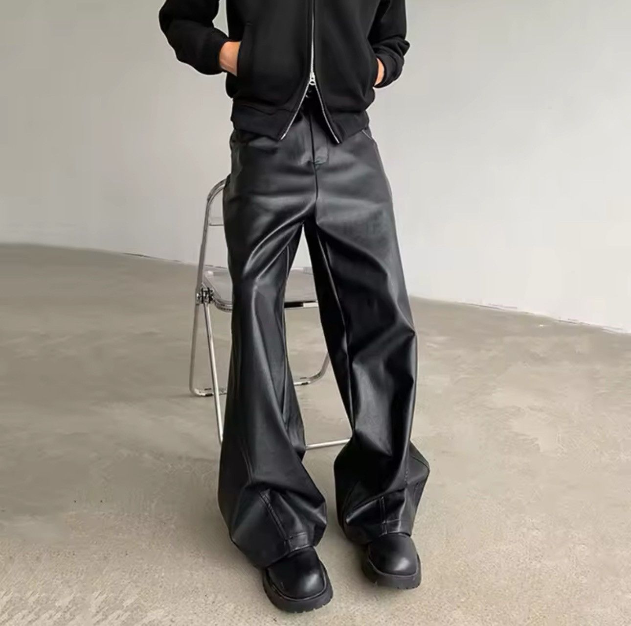 Japanese Brand × Vintage American Style Men's Pants Casual Pu Leather Size US 29 - 1 Thumbnail