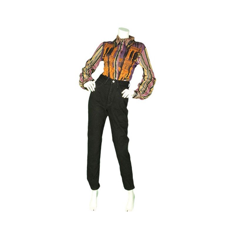 Guess Vintage Guess Slim High Waisted Black Denim Jeans USA 24 Size 24" / US 00 / IT 34 - 2 Thumbnail