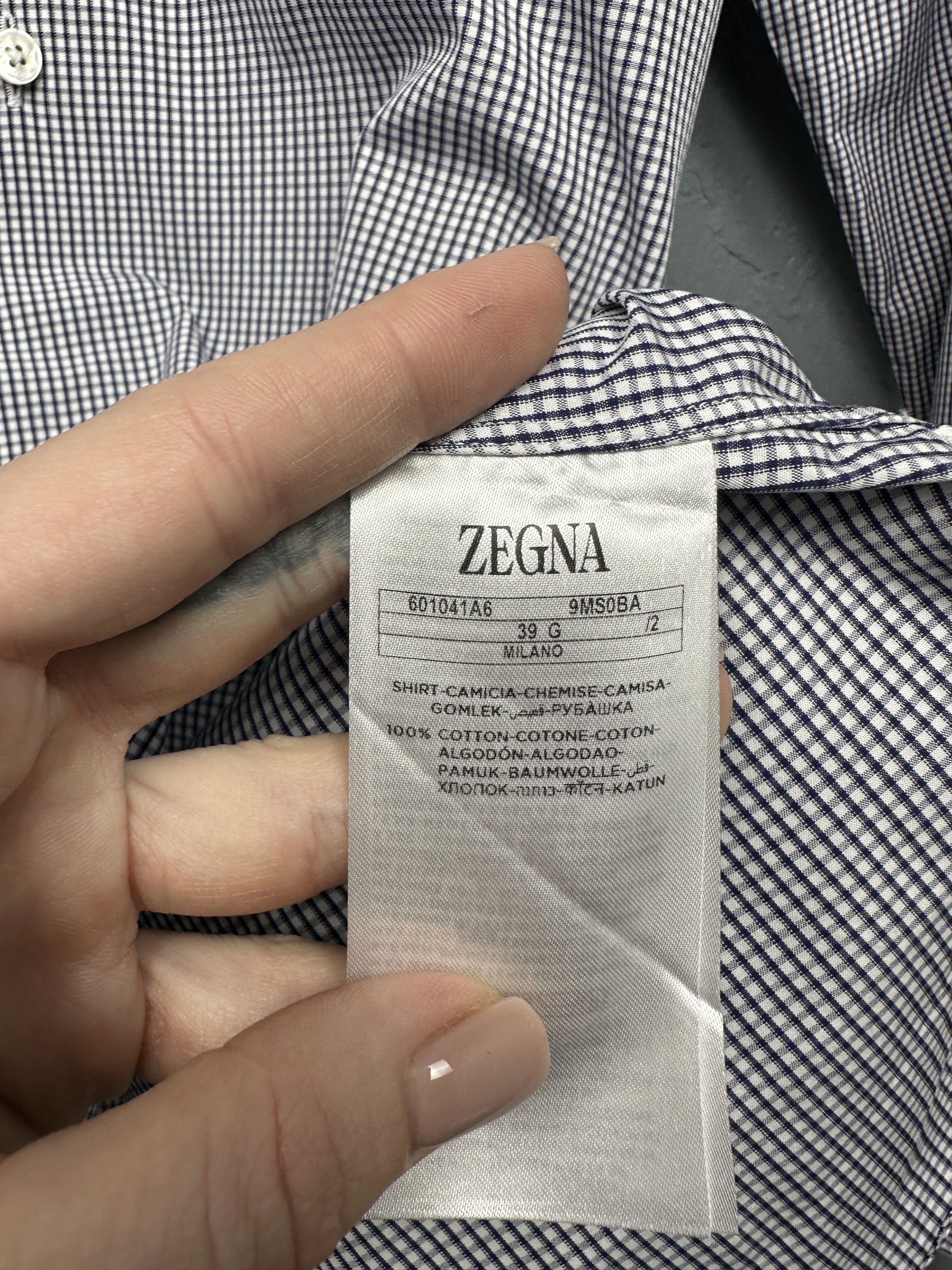 Ermenegildo Zegna Zegna Trofeo Comfort Mens Long Sleeve Shirt Size US M / EU 48-50 / 2 - 5 Thumbnail