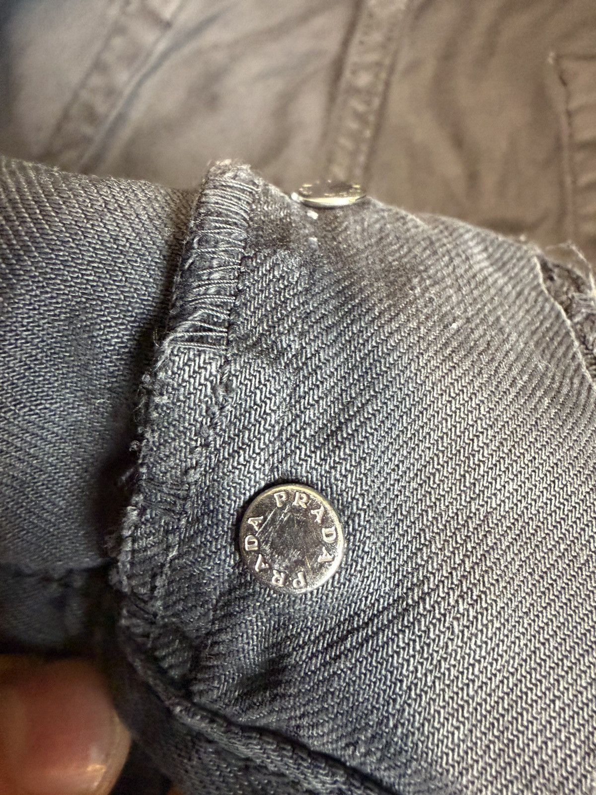 Prada Vintage y2k Prada Custom Denim Gray Avantgarde Distressed Sh Size US 32 / EU 48 - 7 Thumbnail