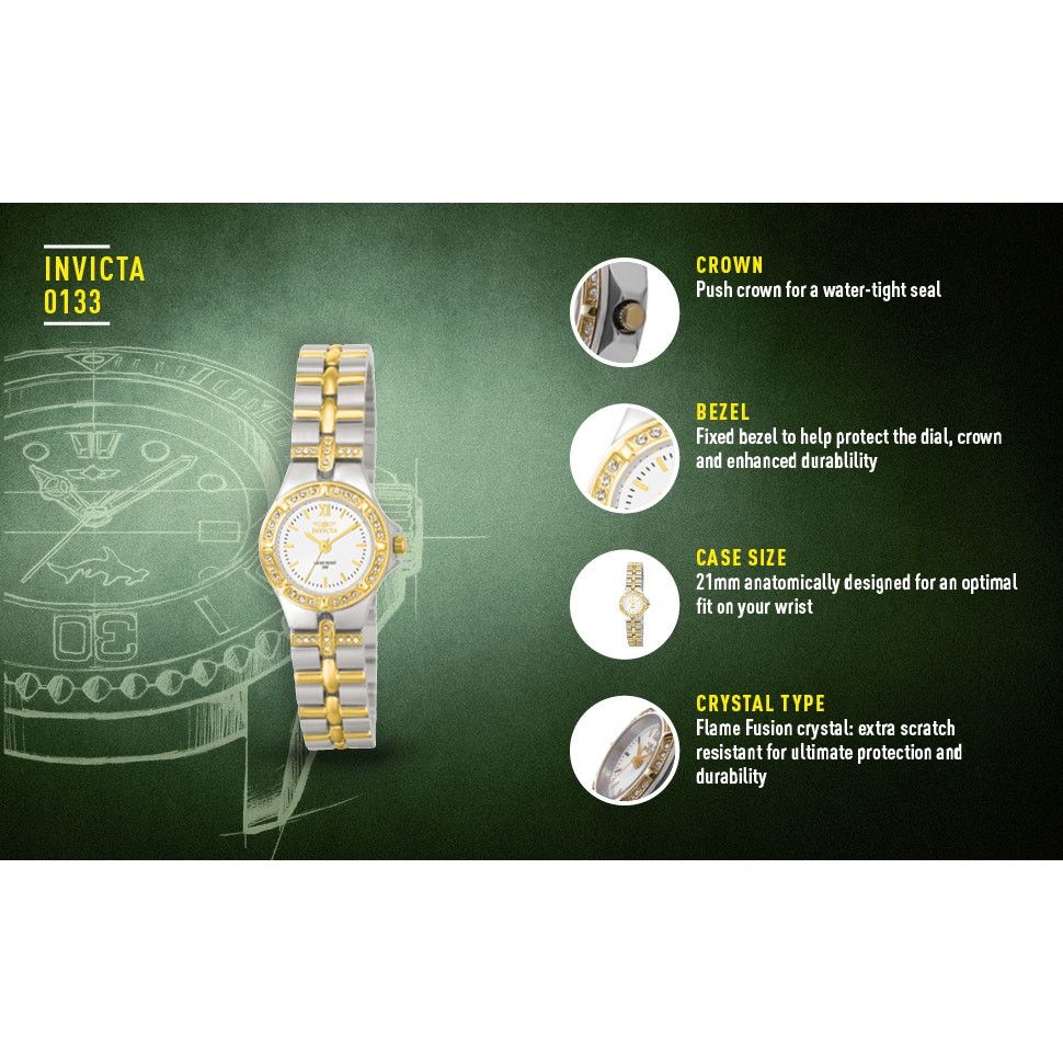 Invicta Invicta Wildflower 0133 Gold Stainless-Steel Quartz Watch Size ONE SIZE - 11 Thumbnail