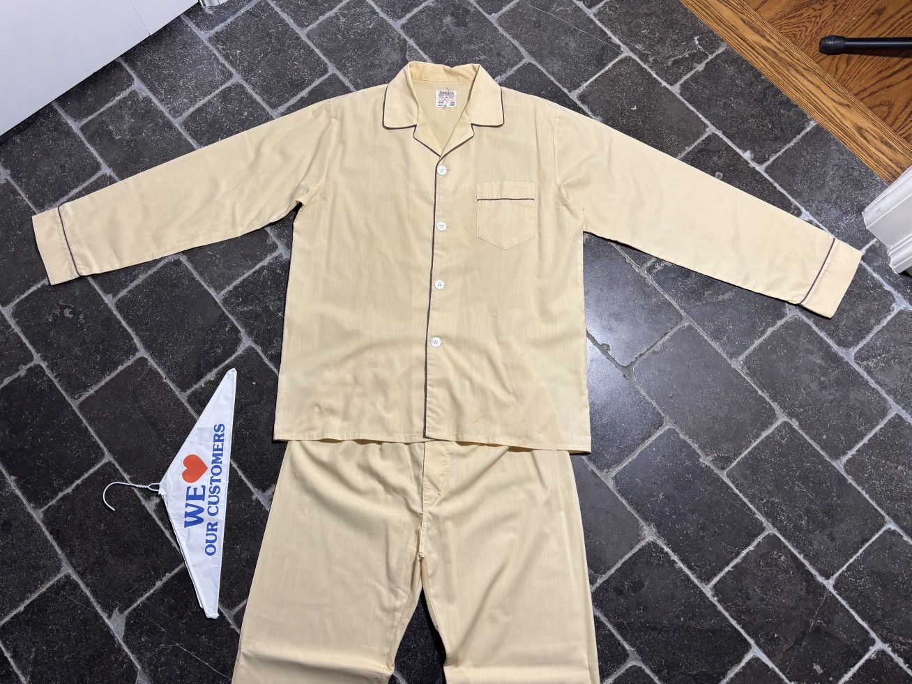 Vintage Vintage Pyjamas Set Matching TwoPiece 1970s PermaPress Sleep Size US 30 / EU 46 - 15 Thumbnail