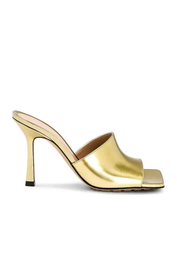 Bottega Veneta o1n1vont1225 Stretch Mule in Gold Size US 10 / IT 40 - 1 Thumbnail