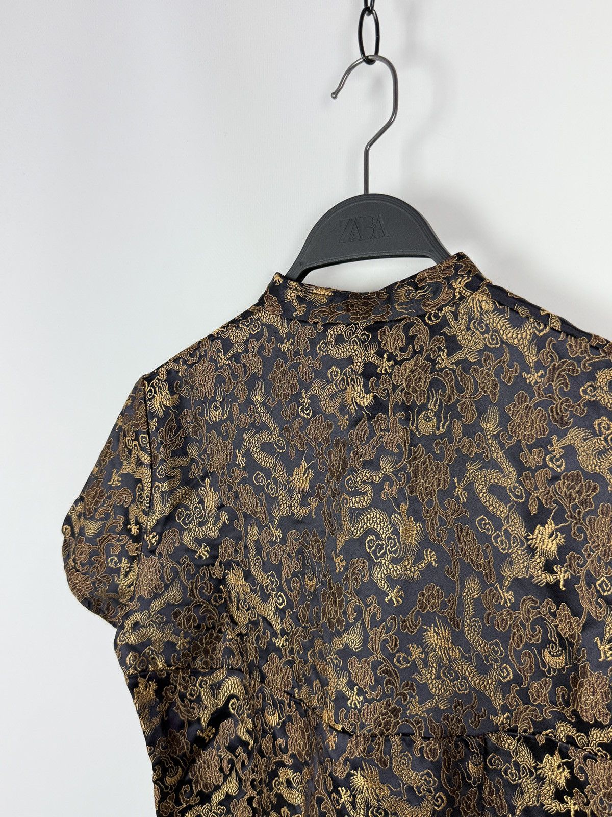 Vintage Y2K Vintage Etam Gold Dragon Jacquard Asian Cheongsam Top Size XS / US 0-2 / IT 36-38 - 7 Thumbnail
