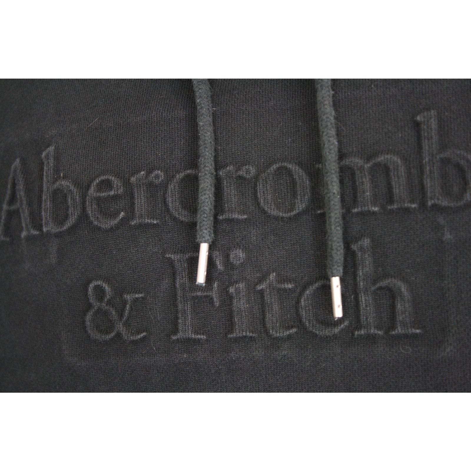 Abercrombie & Fitch Abercrombie Fitch Hoodie Large Black Embossed Logo Pullover Size US L / EU 52-54 / 3 - 4 Thumbnail
