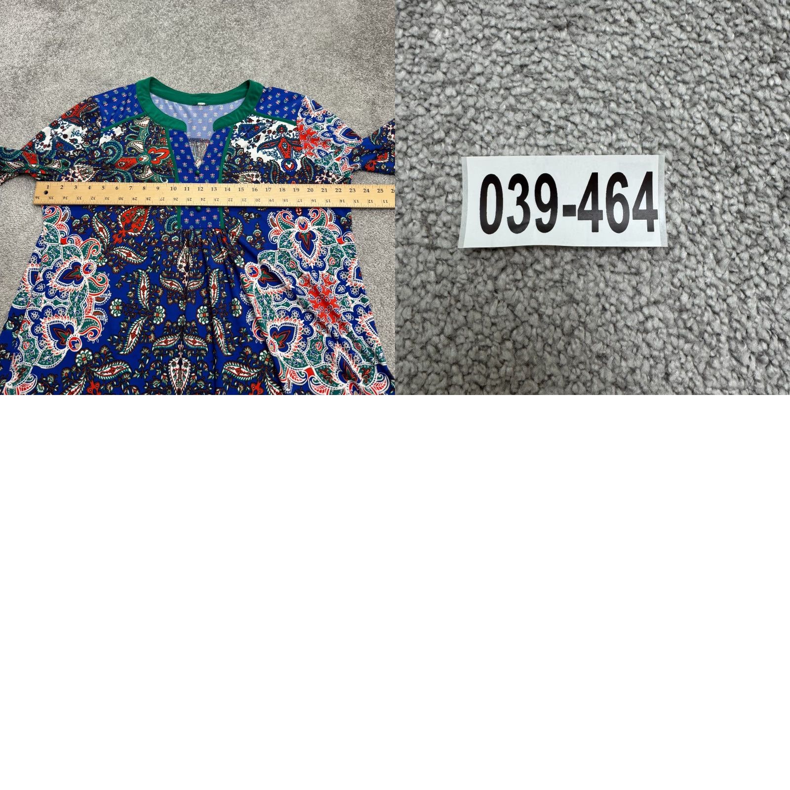 Bell Paisley Peasant Blouse Top Womens XL Blue Multi Bell Sleeve Bohemian Casual Size XL / US 12-14 / IT 48-50 - 8 Thumbnail