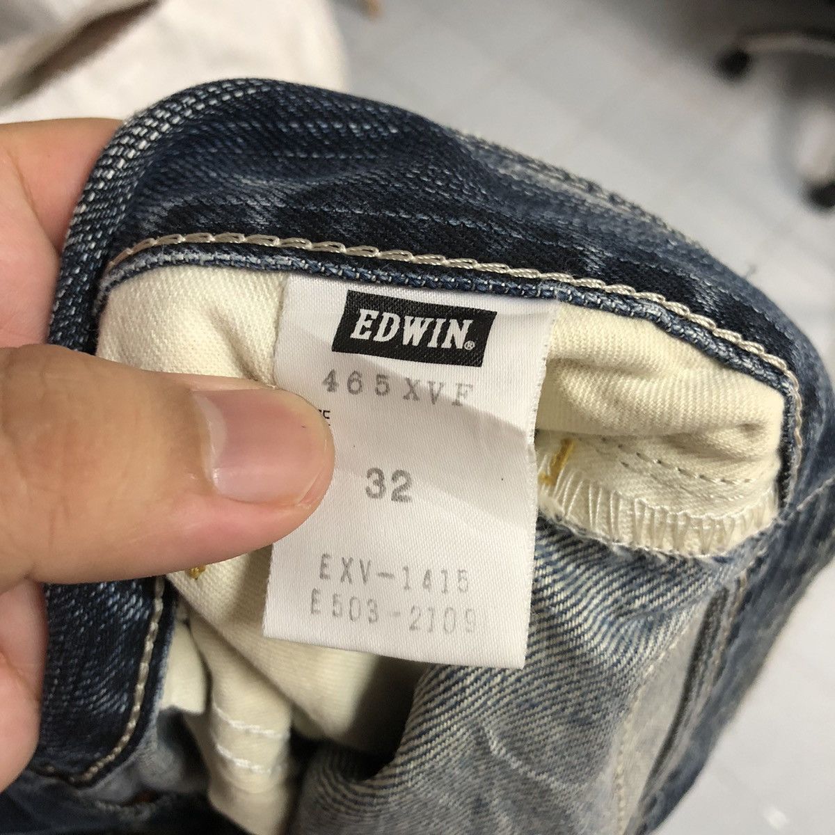 Edwin DLL Edwin Blue Distressed Denim Pants #C130 Size US 32 / EU 48 - 19 Thumbnail