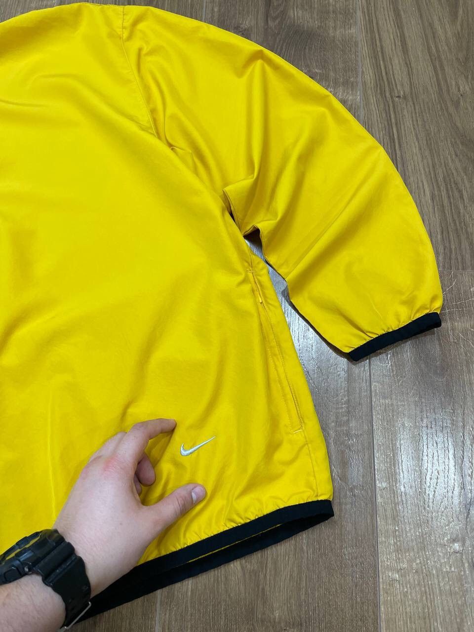 Nike × Vintage Vintage Nike Y2K Style Hot Yellow Logo Anorak Bomber Jacket Size US L / EU 52-54 / 3 - 7 Thumbnail