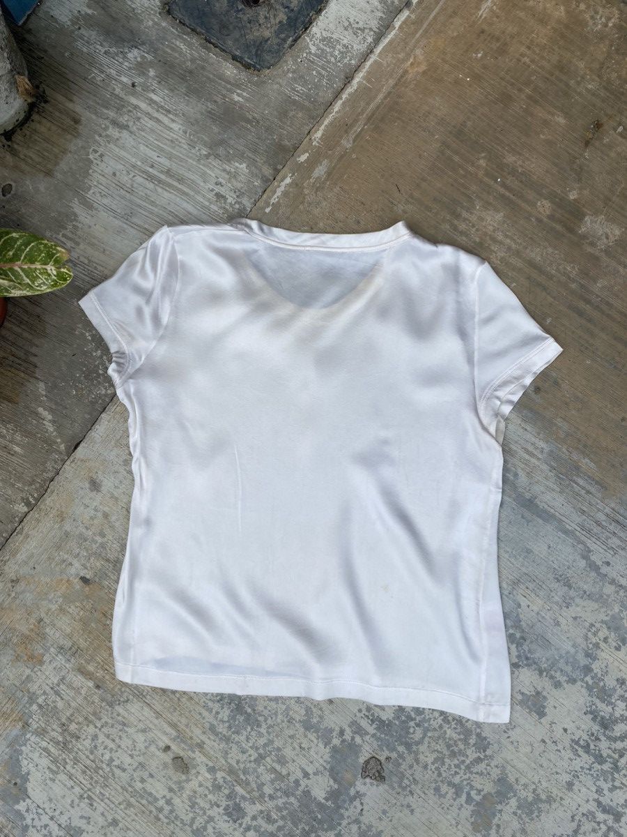 Yves Saint Laurent Yves Saint Laurent rive gauche silk tee Size L / US 10 / IT 46 - 2 Thumbnail