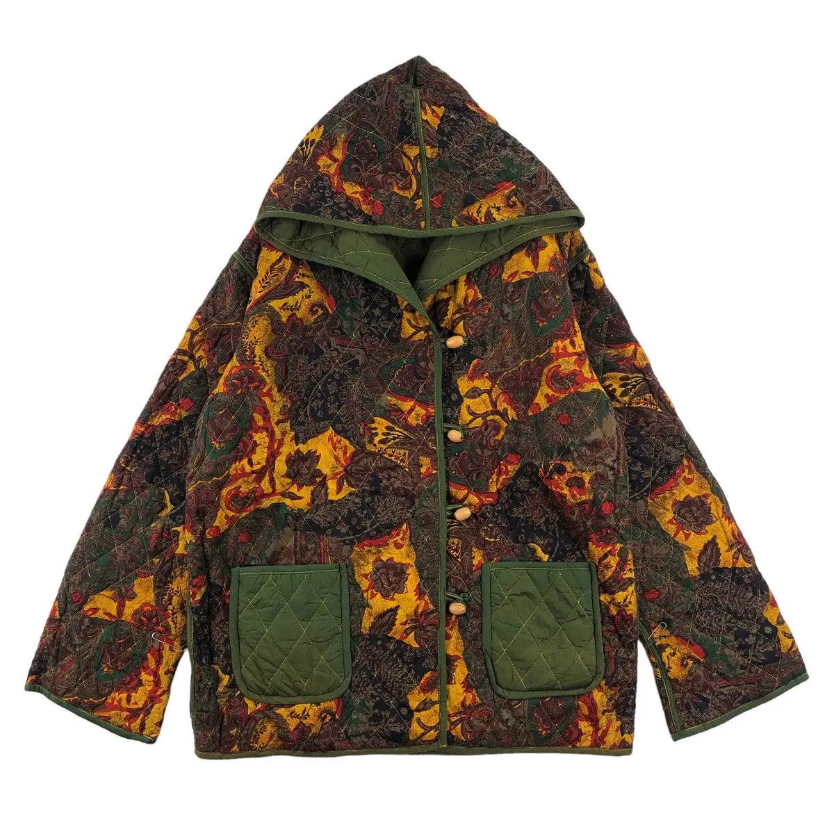 Vintage Vintage OTTO COLLECTION FLORAL Flower Paisley Quilted Jacket Size S / US 4 / IT 40 - 1 Thumbnail