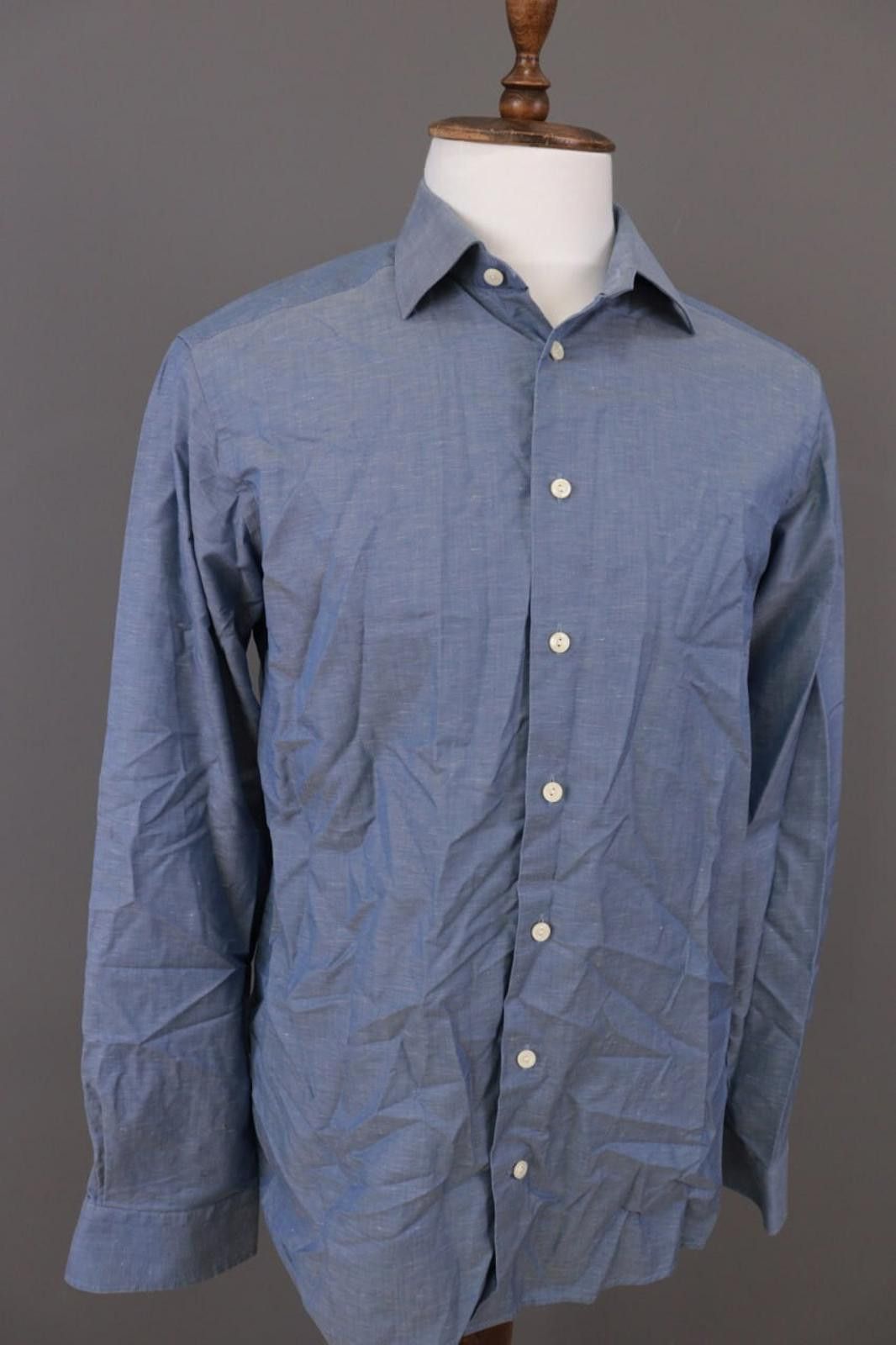 Eton Eton Blue Contemporary Wr Free Cotton Shirt Size 42 / 16 Size US M / EU 48-50 / 2 - 4 Thumbnail