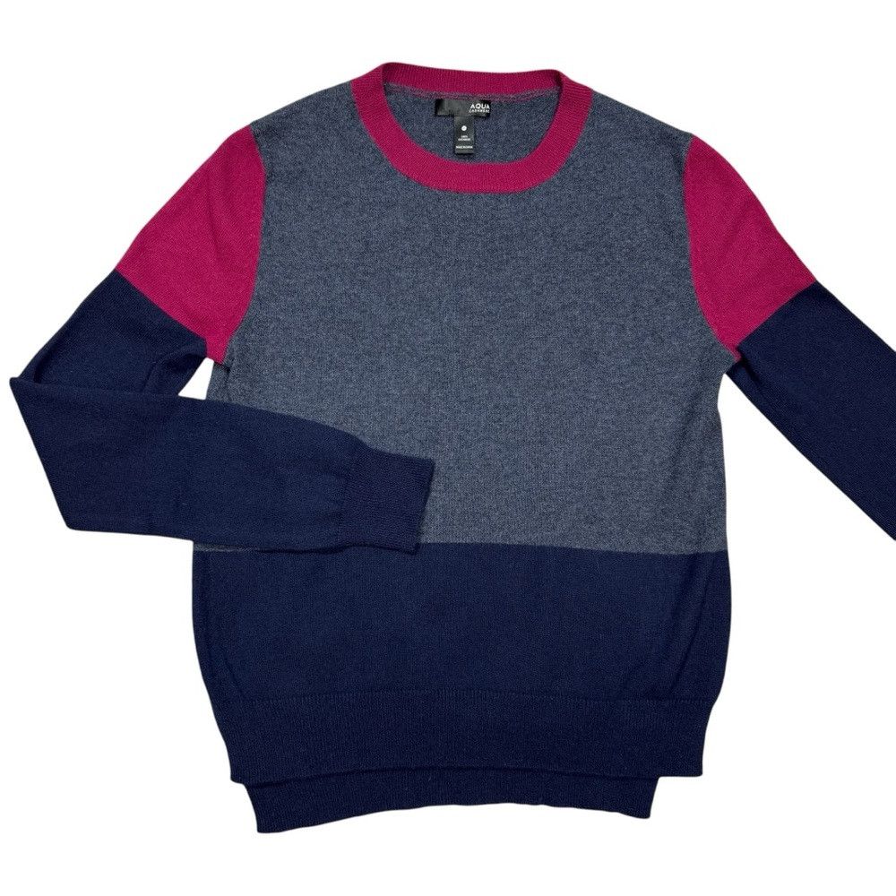 AQUA Aqua Cashmere Colorblock Sweater Size XS Size XS / US 0-2 / IT 36-38 - 5 Thumbnail